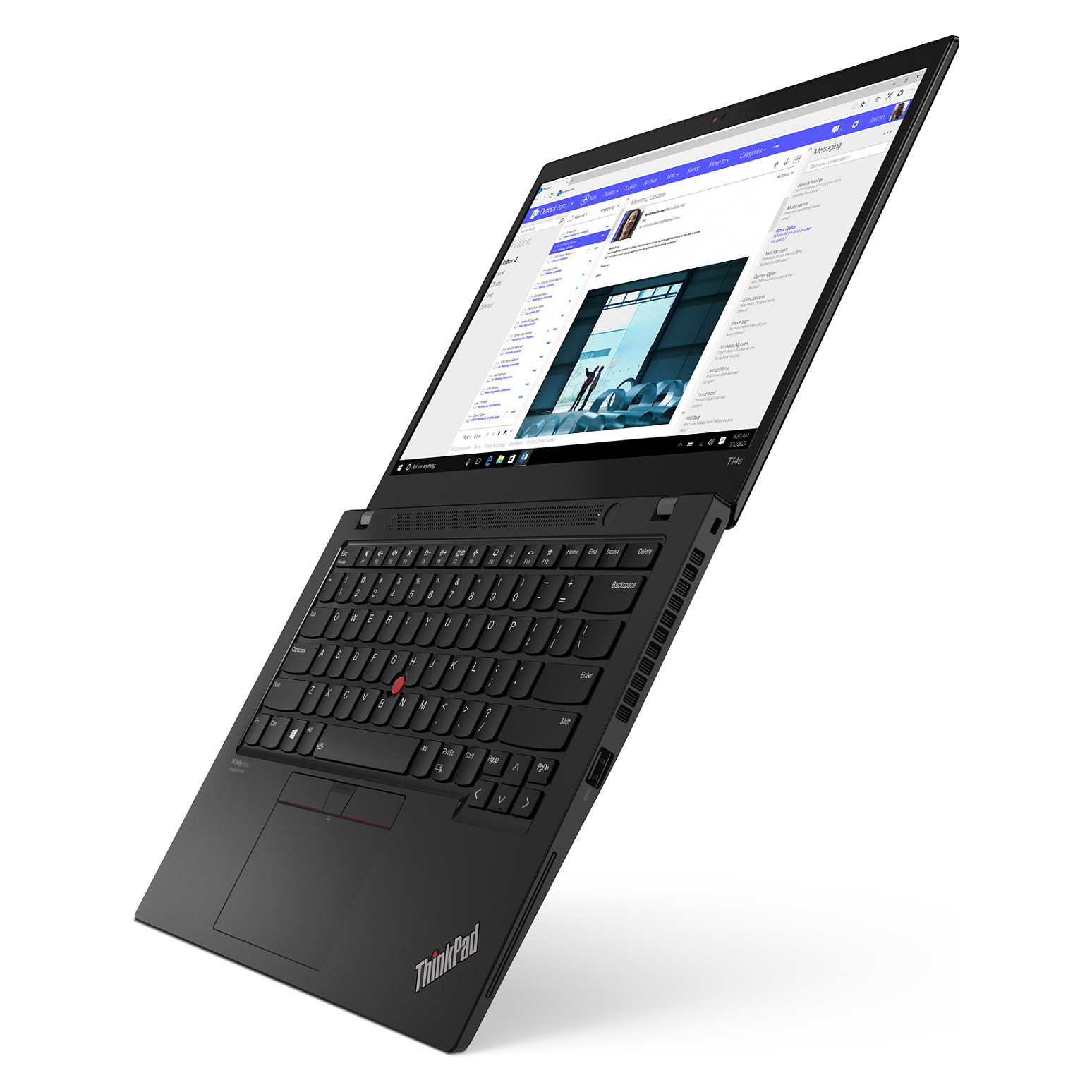 Laptop LENOVO ThinkPad T14s Gen 2 (14" IPS Touch, Full HD, Intel Core i5-1145G7, 16GB, 256GB SSD, Intel Iris Xe Graphics, Windows 11 Pro, DE tipkovnica, Crna)-1