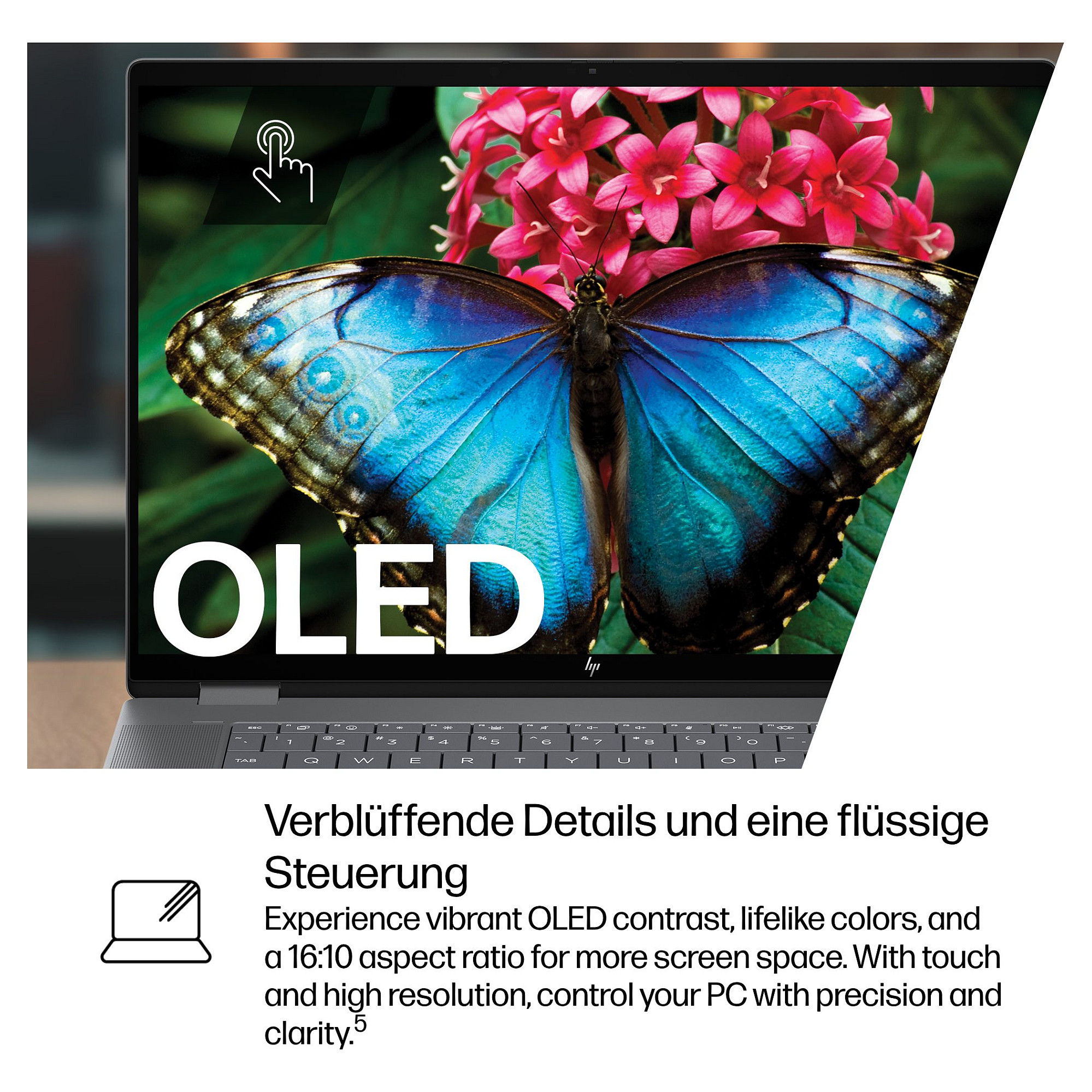 Laptop HP OmniBook X Flip 16-ar0475ng (16", OLED Touch, 3K, AMD Ryzen AI 7 350, 32GB, 1TB SSD, AMD Radeon 860M, Windows 11 Home, Non-HR tipkovnica, Srebrna)-12