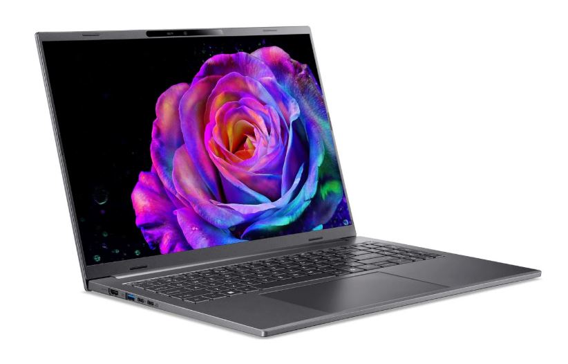 Laptop ACER Aspire 16 A16-61M-R0Q9 (16", OLED, WUXGA, AMD Ryzen AI 5 340, 16GB, 512GB SSD, AMD Radeon 840M, Windows 11 Home, Non-HR tipkovnica, Siva)-1