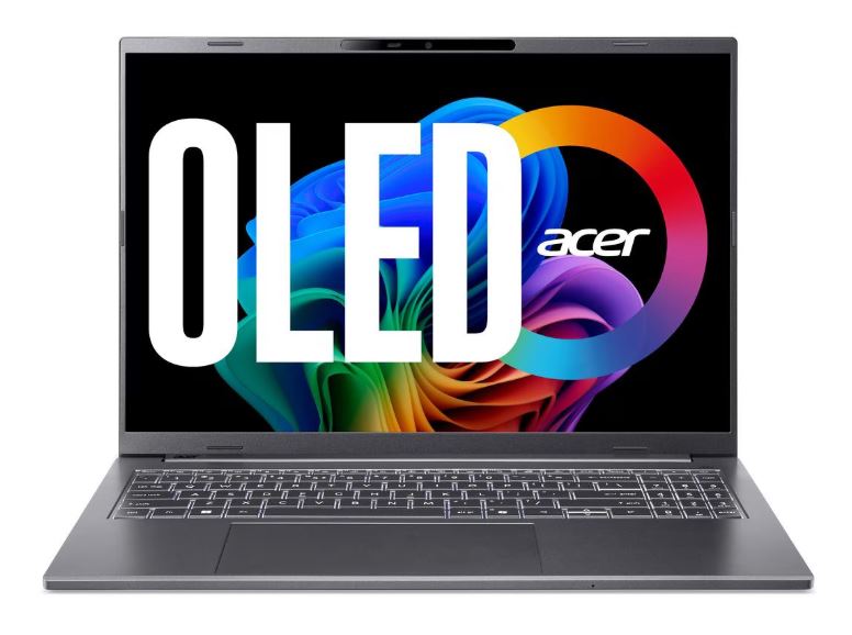 Laptop ACER Aspire 16 A16-61M-R0Q9 (16", OLED, WUXGA, AMD Ryzen AI 5 340, 16GB, 512GB SSD, AMD Radeon 840M, Windows 11 Home, Non-HR tipkovnica, Siva)-0