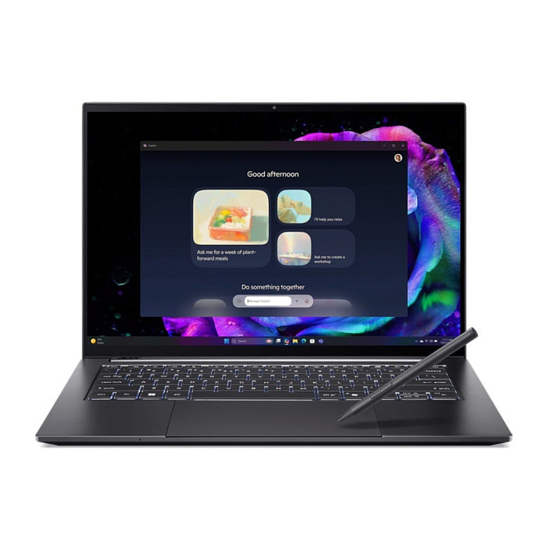 Laptop ACER Swift X 14 AI SFX14-61G-R8FT (14.5", OLED, 2.8K, AMD Ryzen AI 7 350, 32GB, 1TB SSD, NVIDIA GeForce RTX 5060, Windows 11 Home, Non-HR tipkovnica, siva)-0