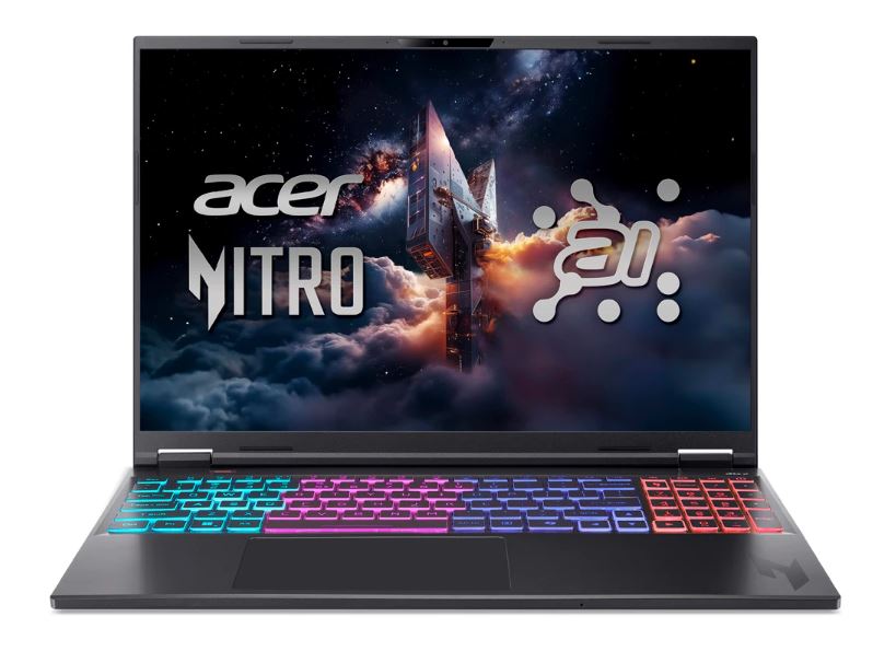 Laptop ACER Nitro 16S AI AN16S-61-R5HG (16", IPS, WQXGA, AMD Ryzen AI 7 350, 16GB, 1TB SSD, NVIDIA GeForce RTX 5070, Windows 11 Home, Non-HR tipkovnica, Crna)-0