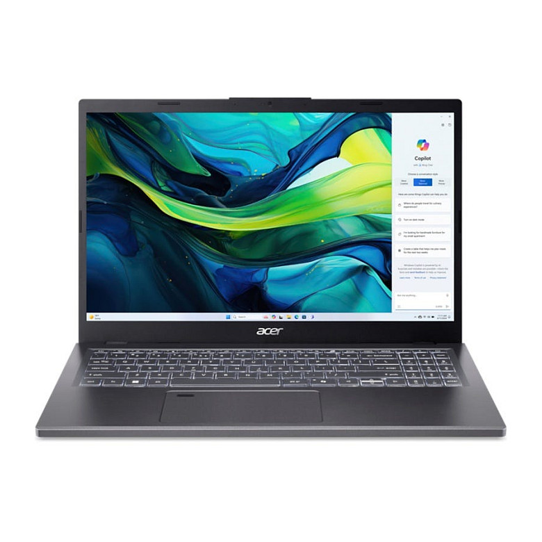 Laptop ACER Aspire 15 A15-61M-R72A (15.6", IPS, Full HD, AMD Ryzen 5 8640HS, 16GB, 512GB SSD, AMD Radeon 760M, Windows 11 Home, US tipkovnica, Siva)