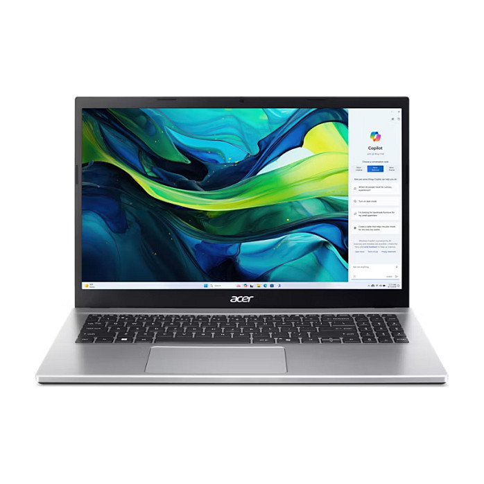 Laptop ACER Aspire Go 15 AG15-42P-R1VS (15.6", IPS, Full HD, AMD Ryzen 7 5825U, 8GB, 512GB SSD, AMD Radeon Graphics, Linux, Non-HR tipkovnica, Srebrna)