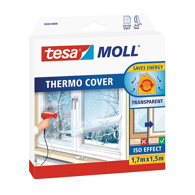 Tesa tesamoll® Thermo Cover folija za izolaciju prozora, 1.7 x 1.5 m