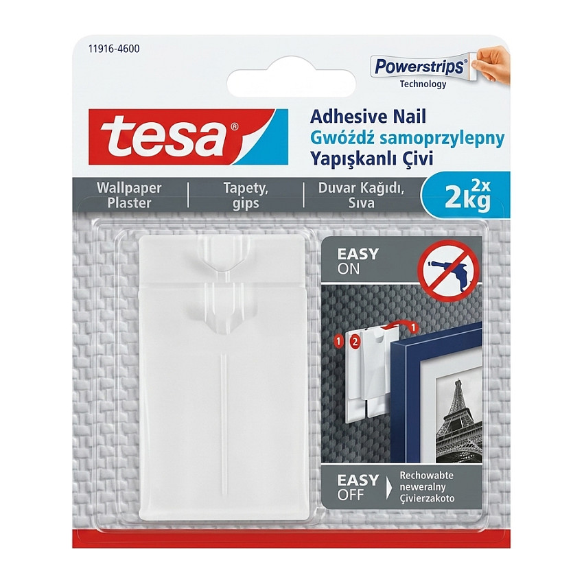 TESA Podesivi ljepljivi čavao za tapete i žbuku 2 kg (2 komada)-0