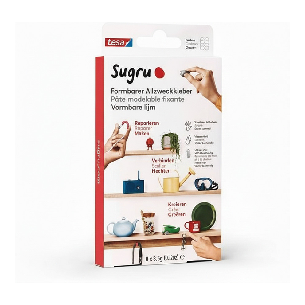 tesa Sugru formbarer Allzweckkleber 8er Weiss-0