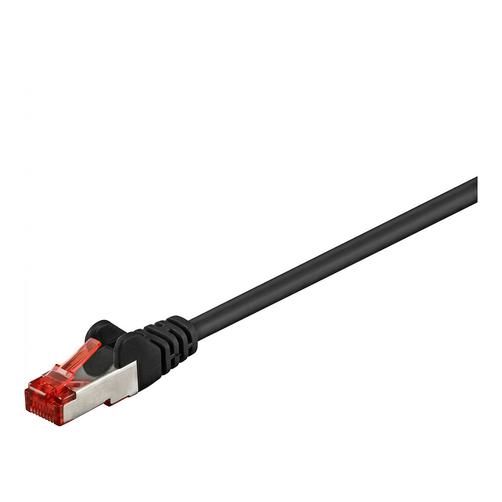 Mrežni kabel GOOBAY CAT 6 S/FTP (1m, crna boja)-0