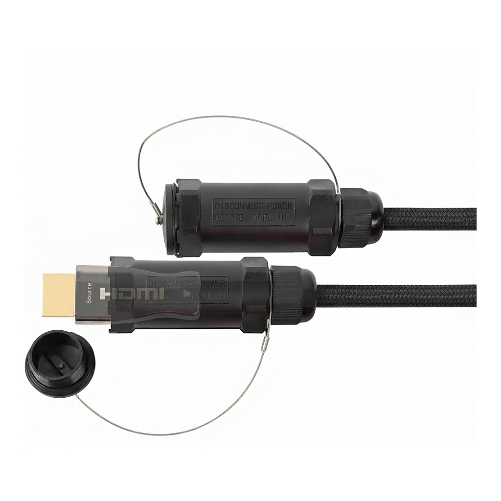 Python Čelično Oklopljeni AOC Hibridni HDMI 2.0b Kabel, 20m-0