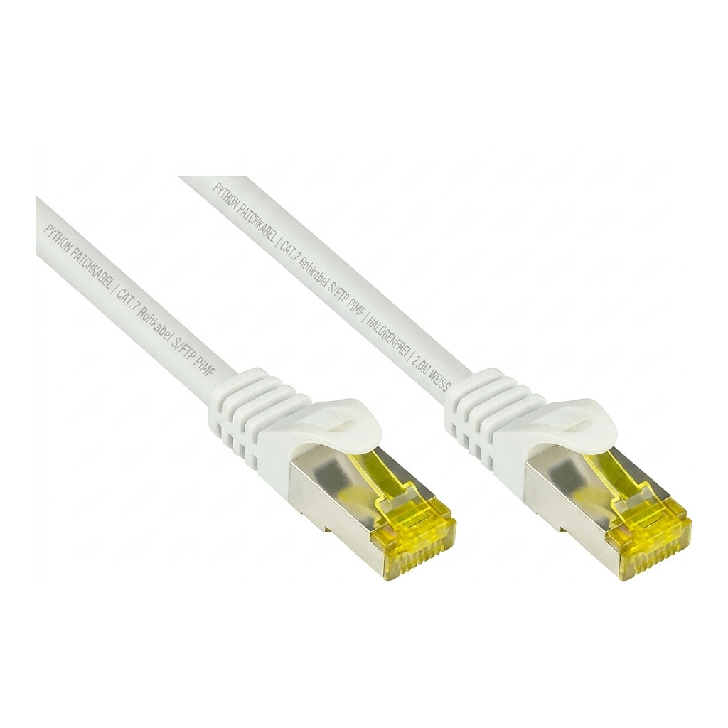 Mrežni kabel PYTHON Cat.7 S/FTP PiMF, 2m, bijela boja-0