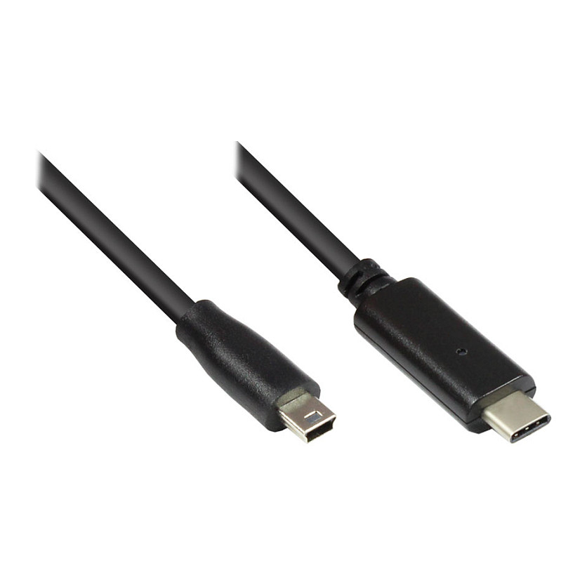 Good Connections USB-C na Mini-B 5-pin kabel, 1.8m, crni