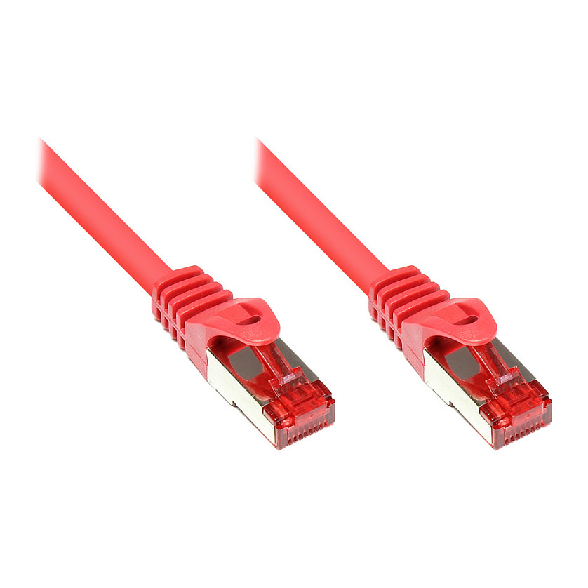 Mrežni kabel GOOD CONNECTIONS Cat.6 S/FTP (0.15m) crvena boja-0