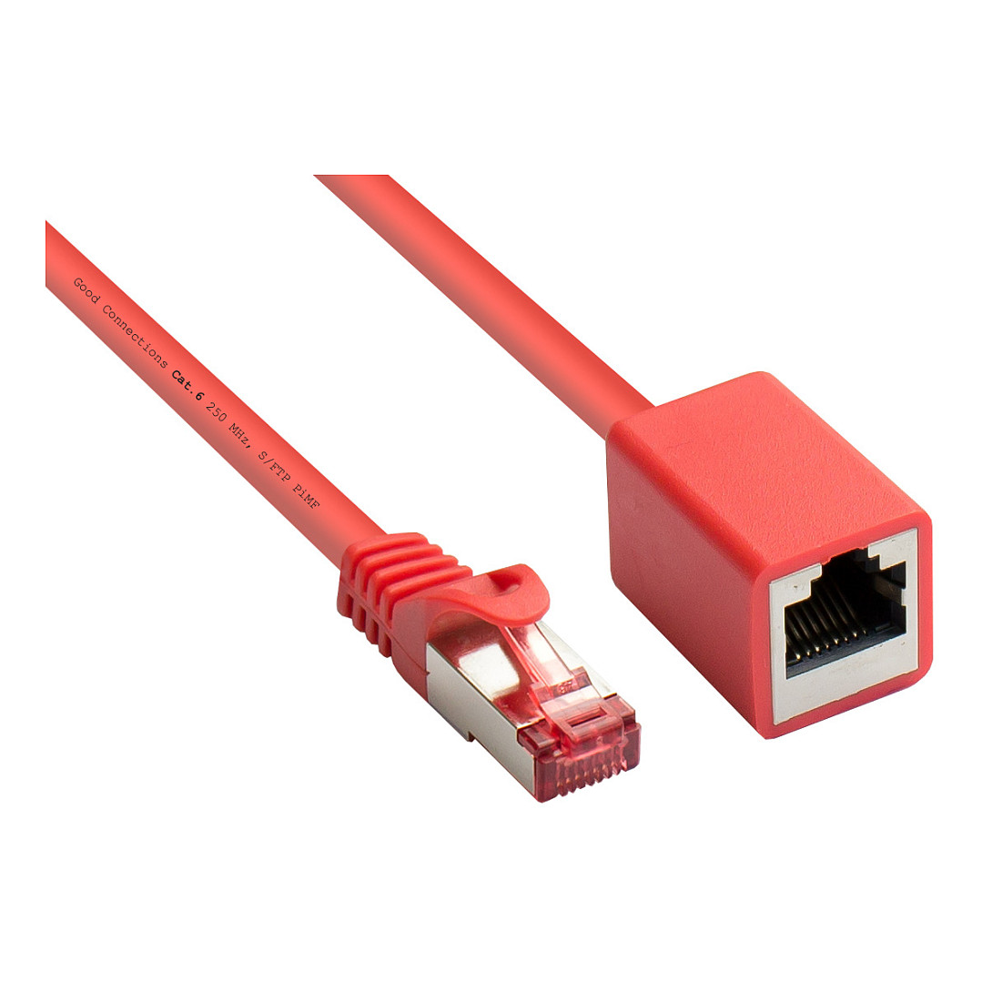 Mrežni produžni kabel GOOD CONNECTIONS Cat.6 S/FTP, 1m, crvena boja