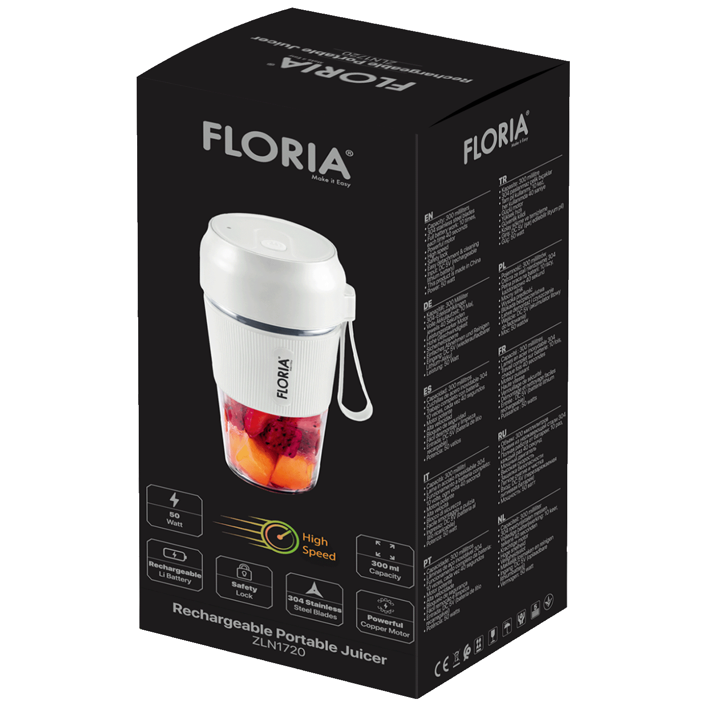 Bežični blender za smoothie FLORIA ZLN1720, 300 ml-1