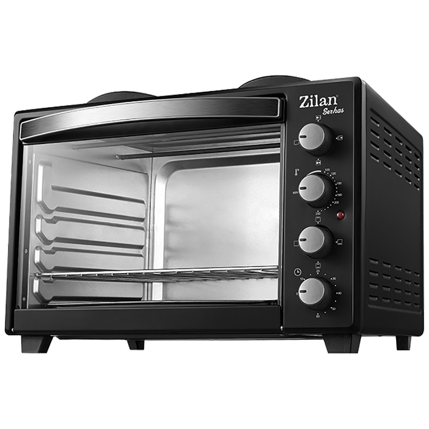 Mini pećnica ZILAN ZLN2935 s 2 ploče za kuhanje (45L, 3200W)-2