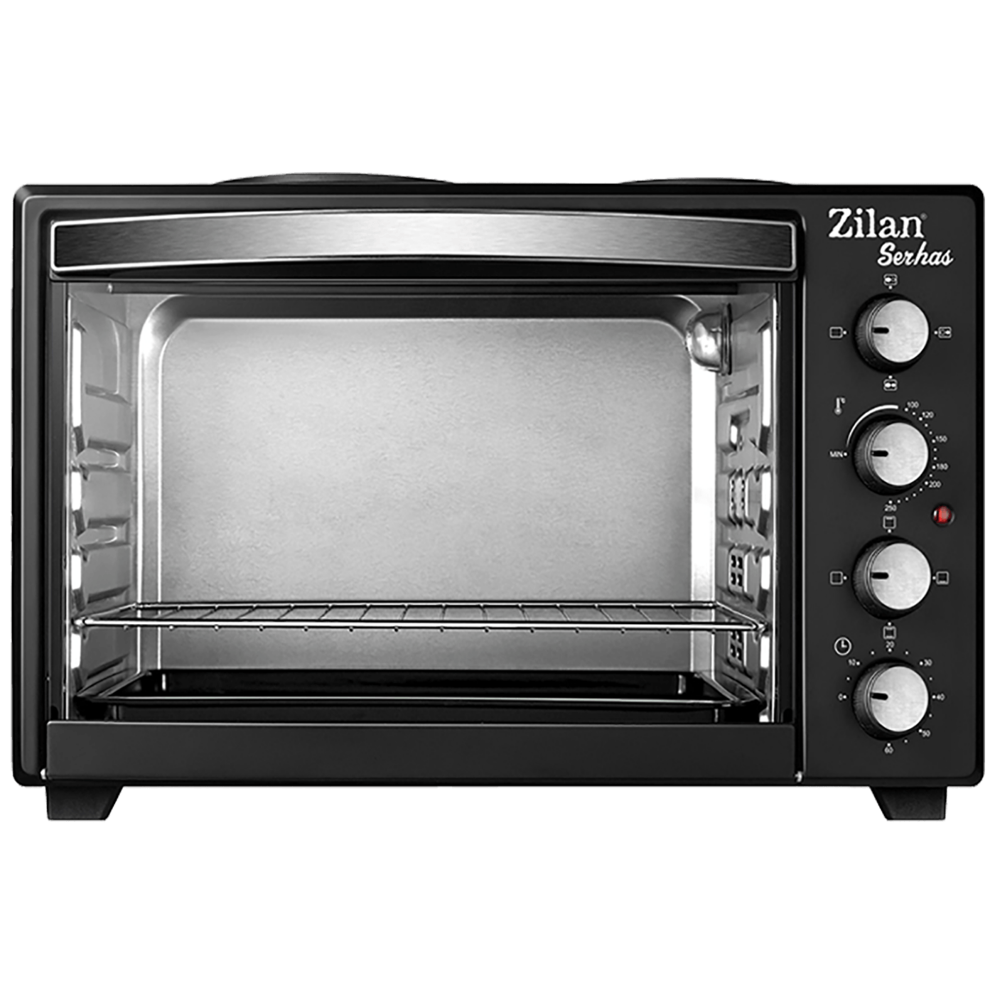 Mini pećnica ZILAN ZLN2935 s 2 ploče za kuhanje (45L, 3200W)-3