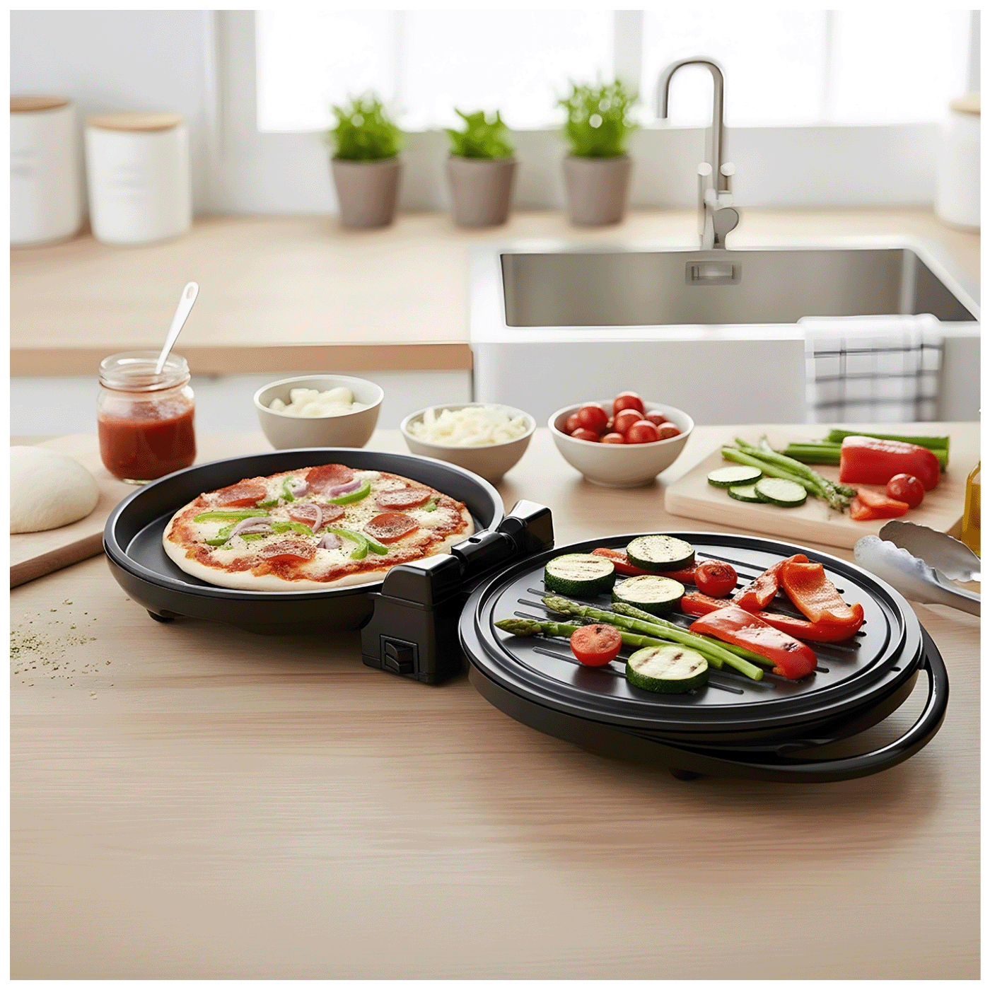 Višenamjenski pekač ZILAN ZLN7890 (1500W, 29 cm)-3