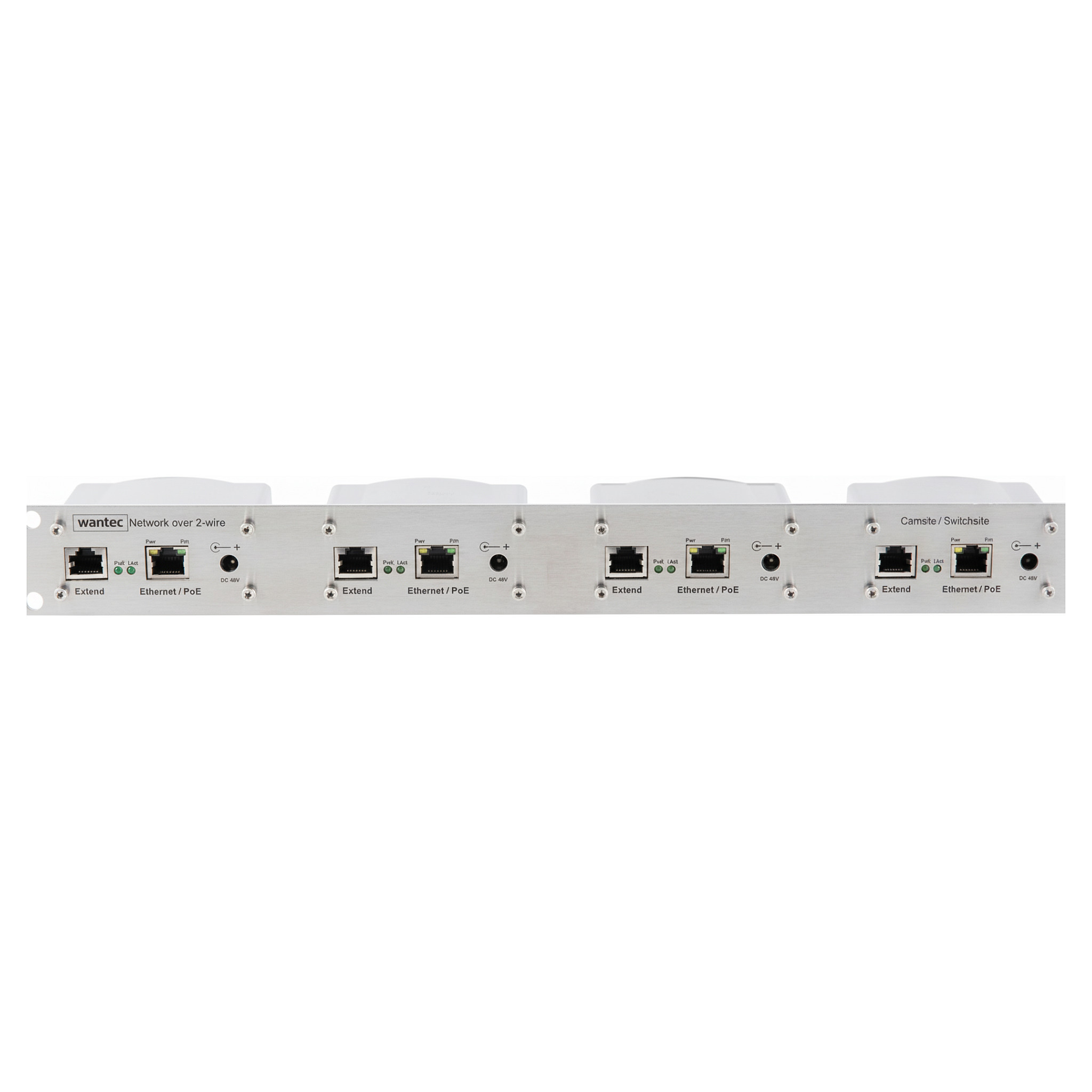 WANTEC 2wIP D-Serie 4-kanalni 2-wire IP odašiljač za 19" rack
