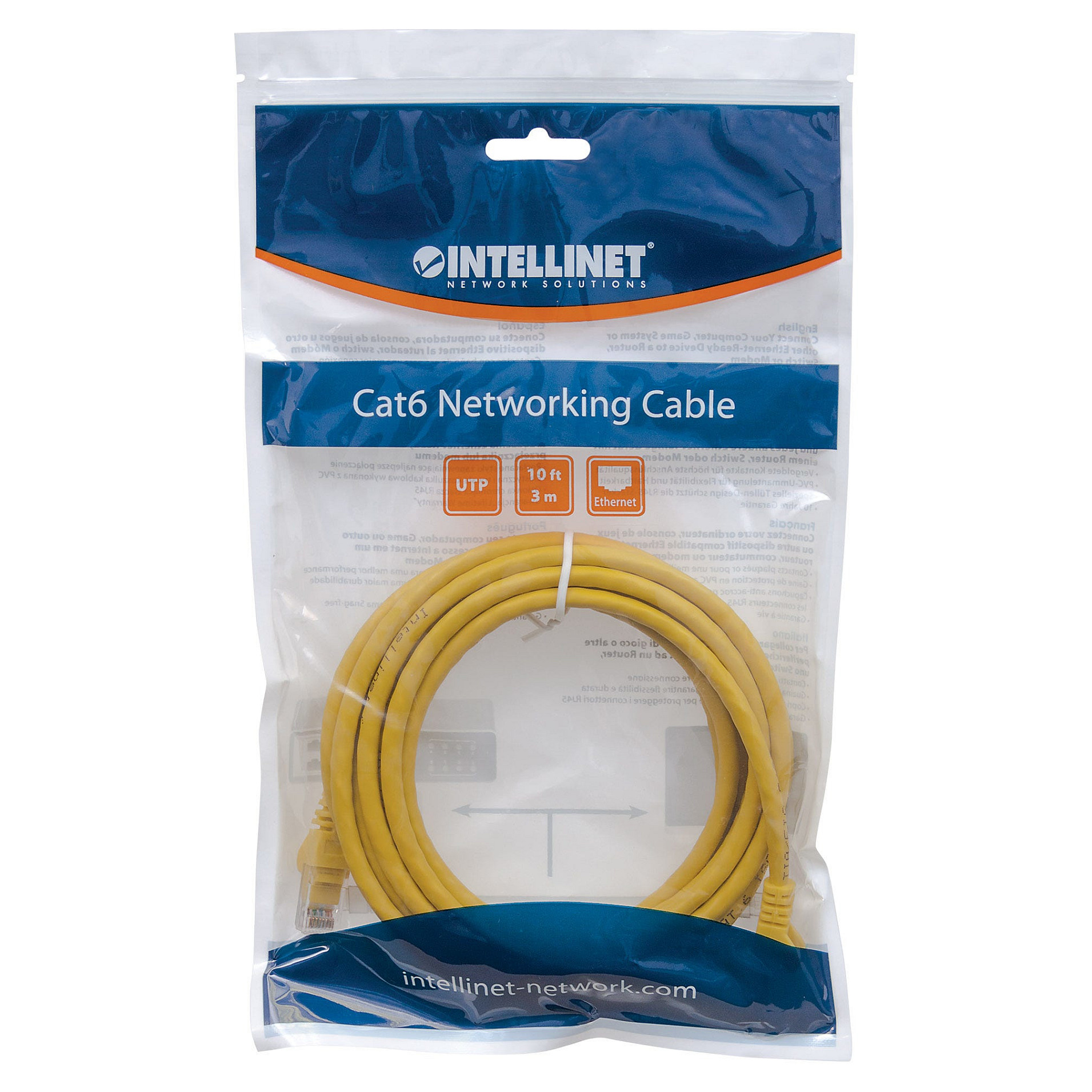 Mrežni kabel INTELLINET Cat6 U/UTP 2m žuta boja-4