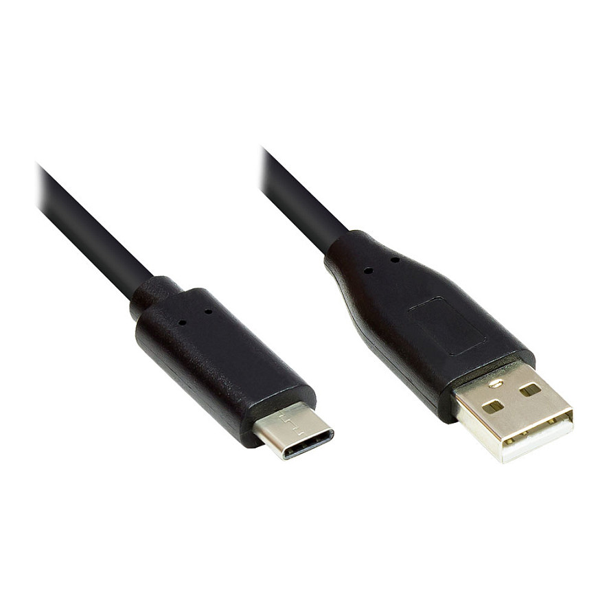 Good Connections USB-A na USB-C 2.0 kabel, 1m, crni