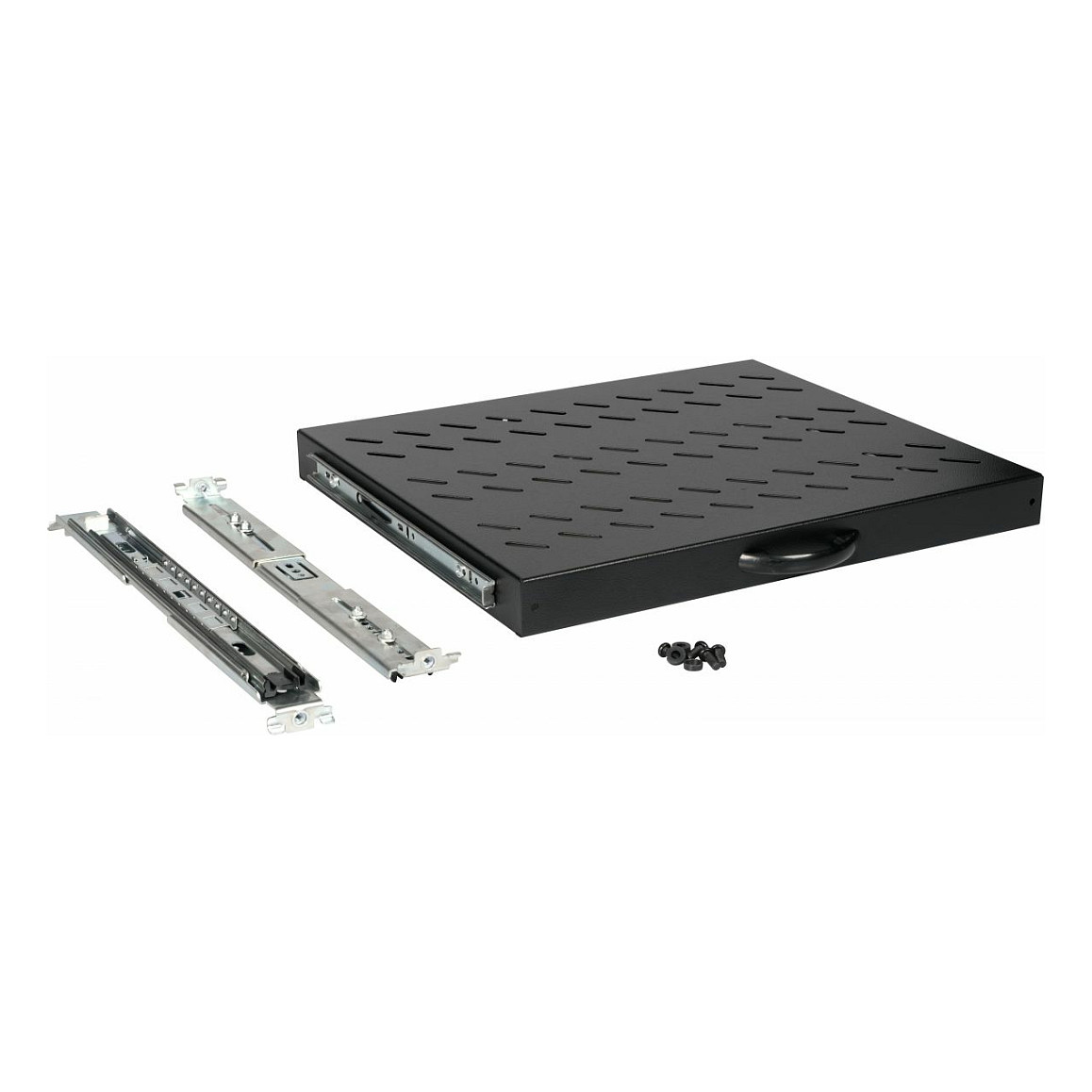 Polica za ormar EQUIP 19" izvlačna za serverske ormare 60cm 1U, crna boja-1