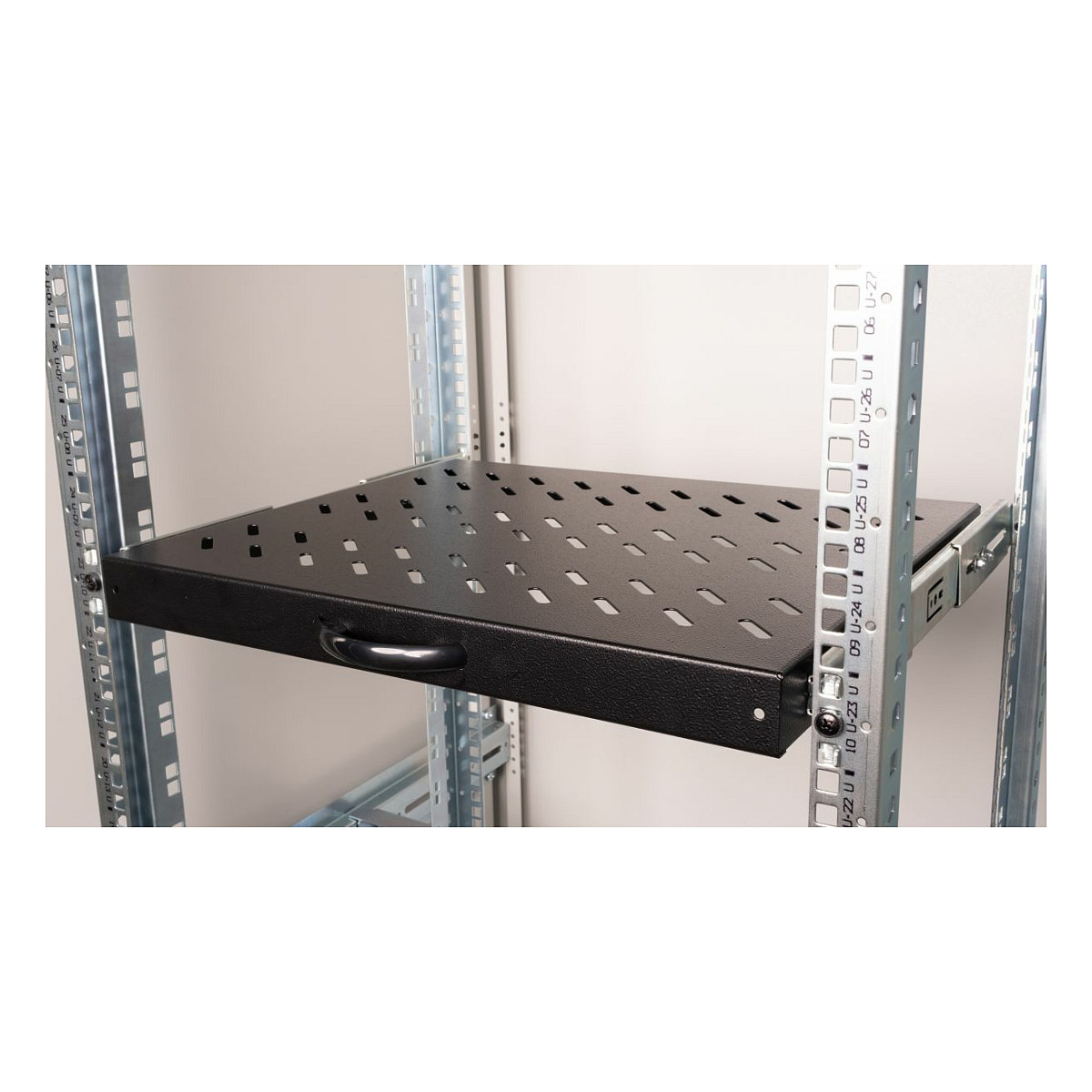 Polica za ormar EQUIP 19" izvlačna za serverske ormare 60cm 1U, crna boja-2