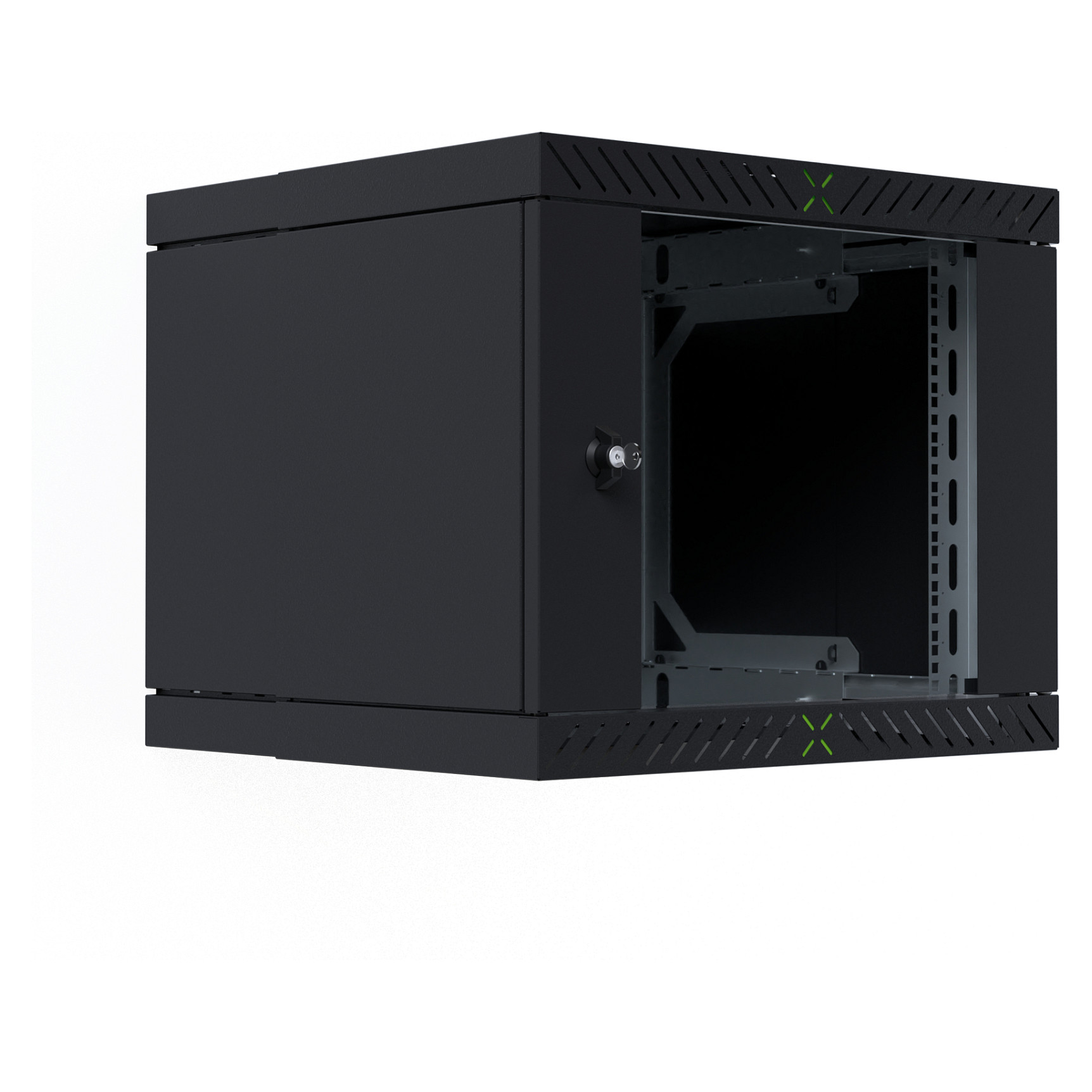 19" WandgehÃ¤use X-Rack mit GlastÃ¼r 400-600mm 9HE schwarz-3