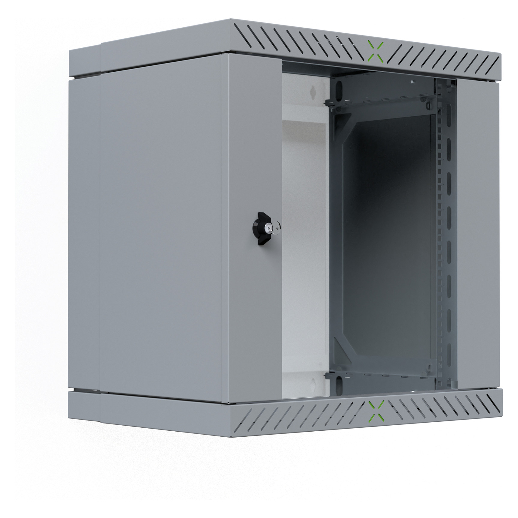 Zidni ormar EFB ELEKTRONIK 19" X-Rack sa staklenim vratima, 12U, 400-600mm, siva boja-0