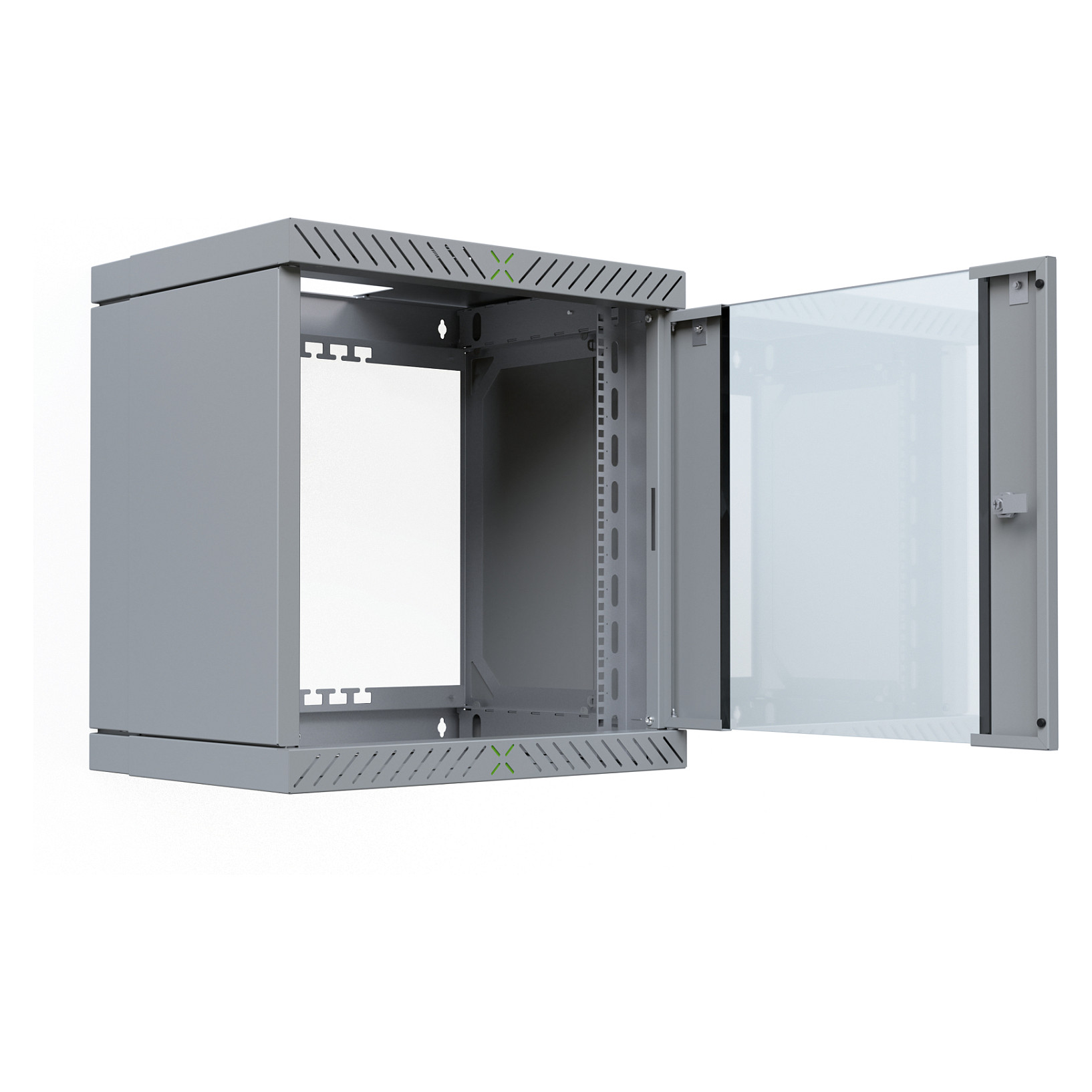 Zidni ormar EFB ELEKTRONIK 19" X-Rack sa staklenim vratima, 12U, 400-600mm, siva boja-1