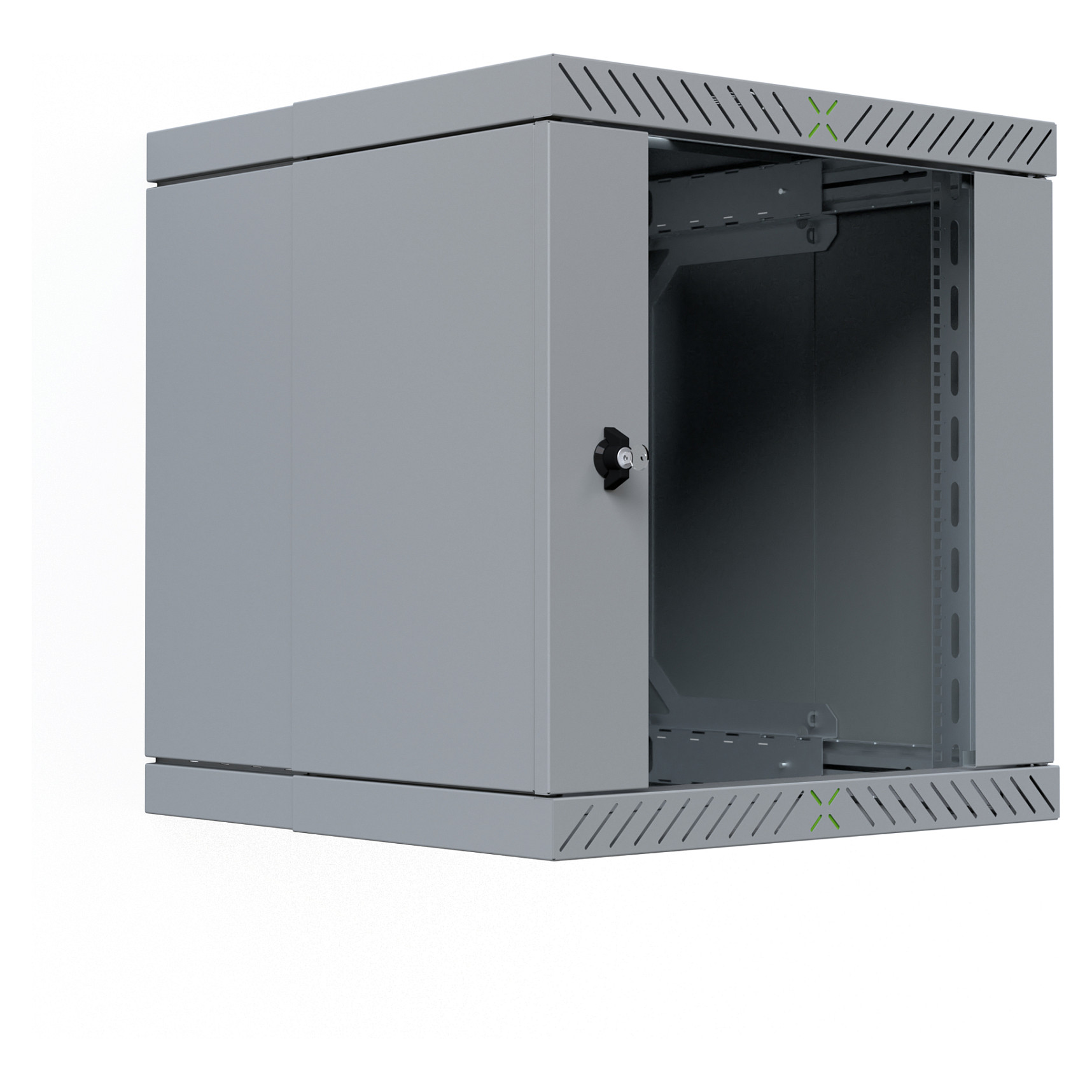 Zidni ormar EFB ELEKTRONIK 19" X-Rack sa staklenim vratima, 12U, 400-600mm, siva boja-3