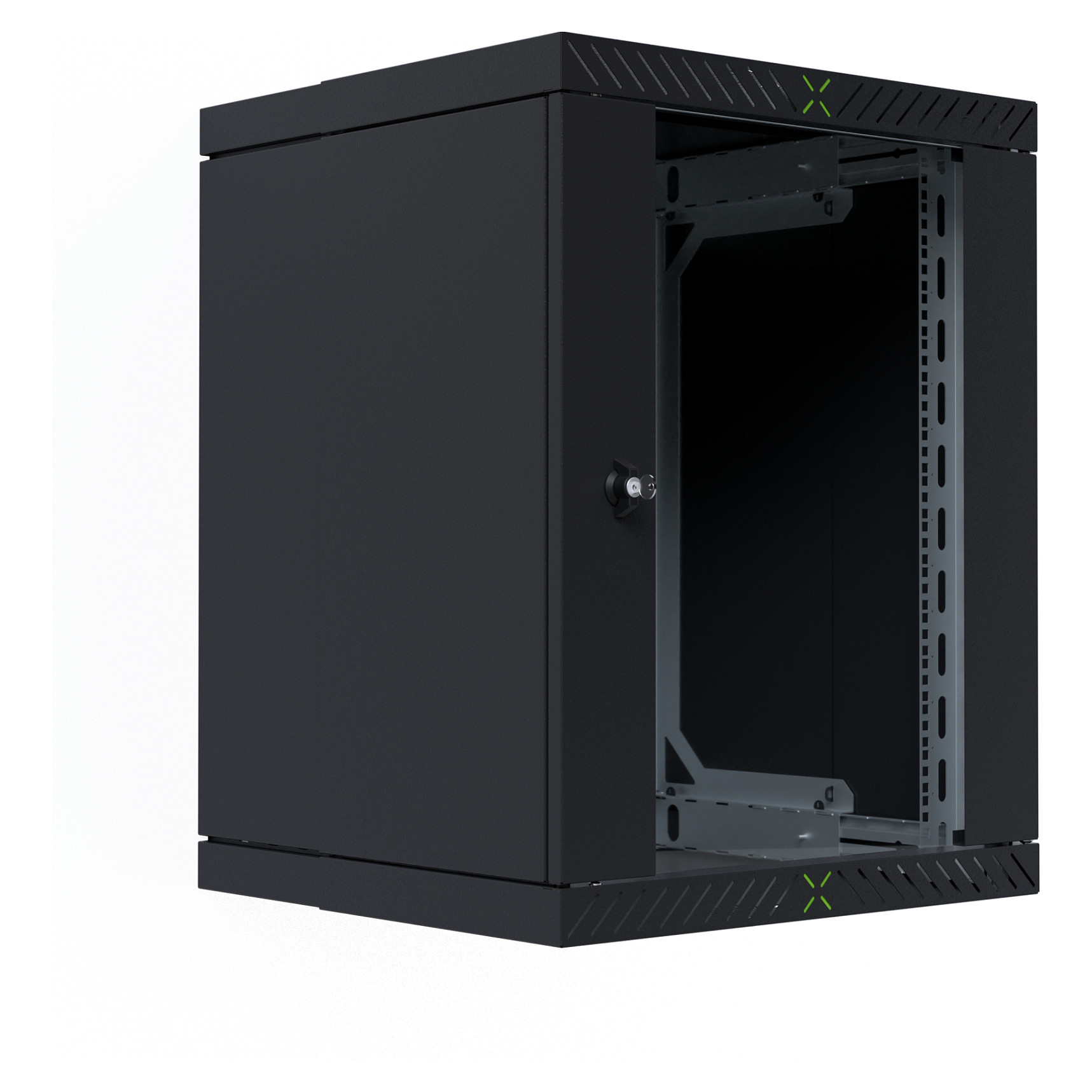 Zidni ormar EFB ELEKTRONIK 19" X-Rack sa staklenim vratima, 15U, 400-600mm, crna boja-3