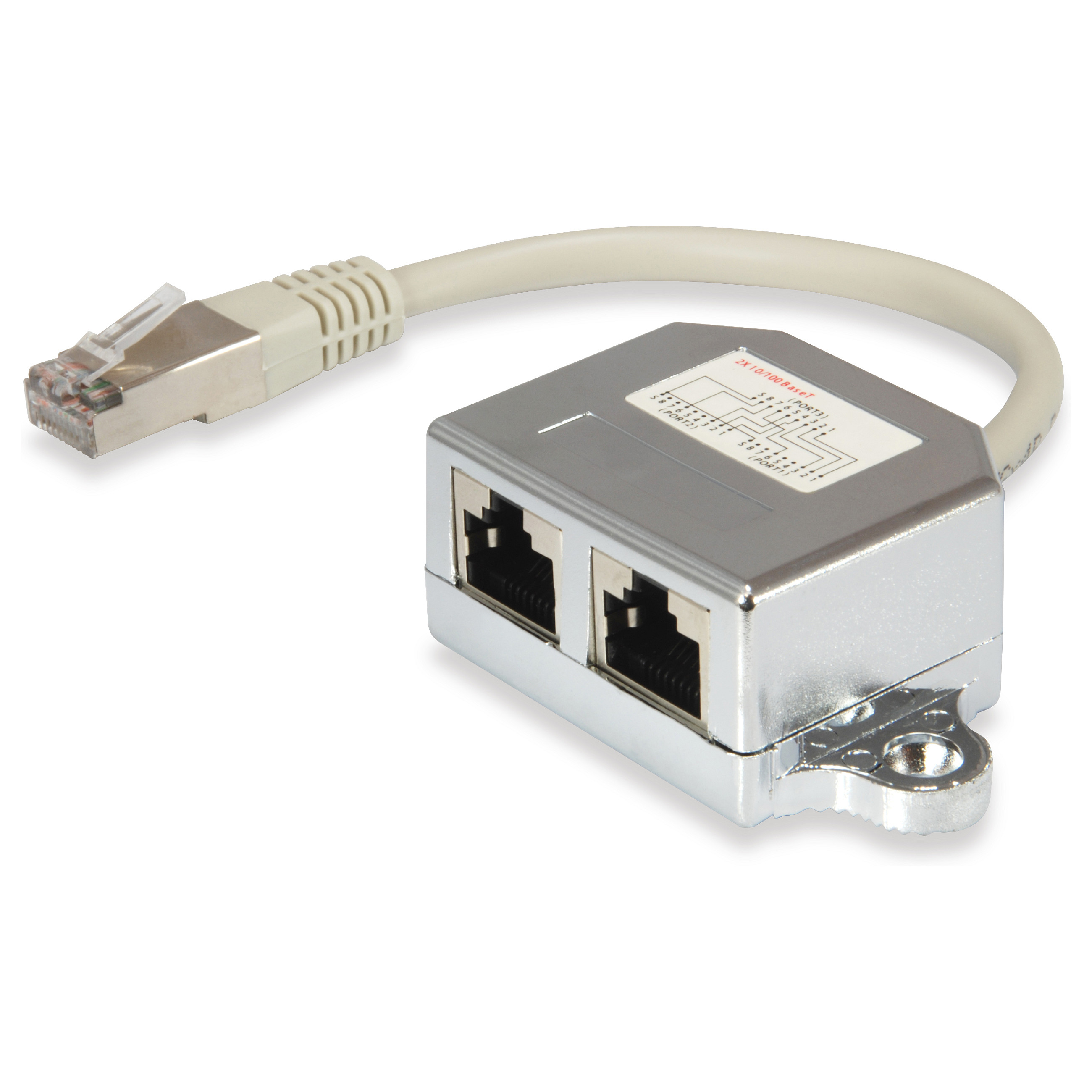 Mrežni razdjelnik EQUIP 2-Port Splitter Cat5e RJ45 na 2xRJ45 FTP, 0.15m-0