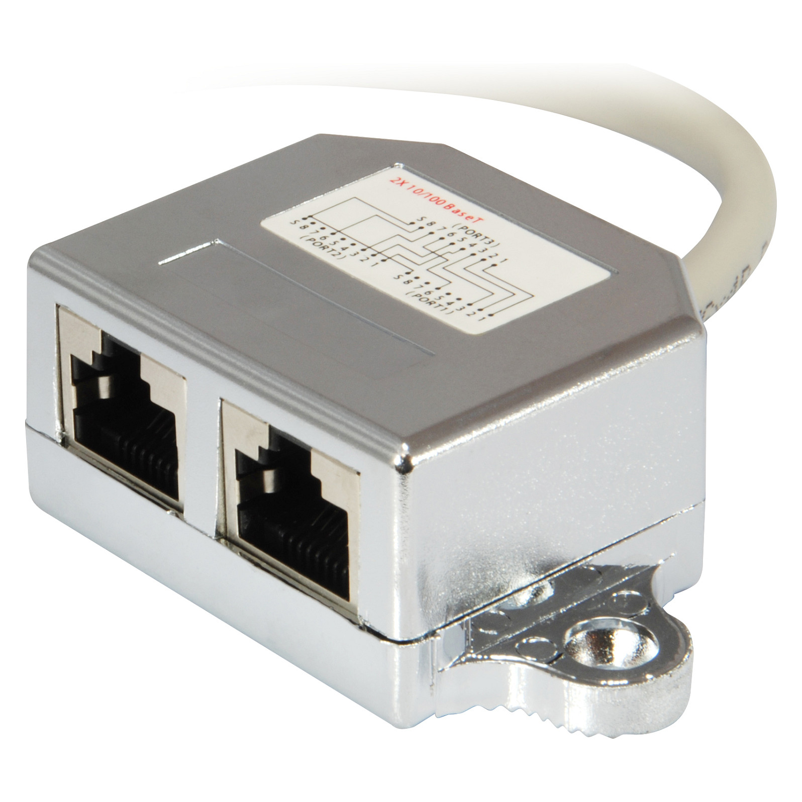 Mrežni razdjelnik EQUIP 2-Port Splitter Cat5e RJ45 na 2xRJ45 FTP, 0.15m-2
