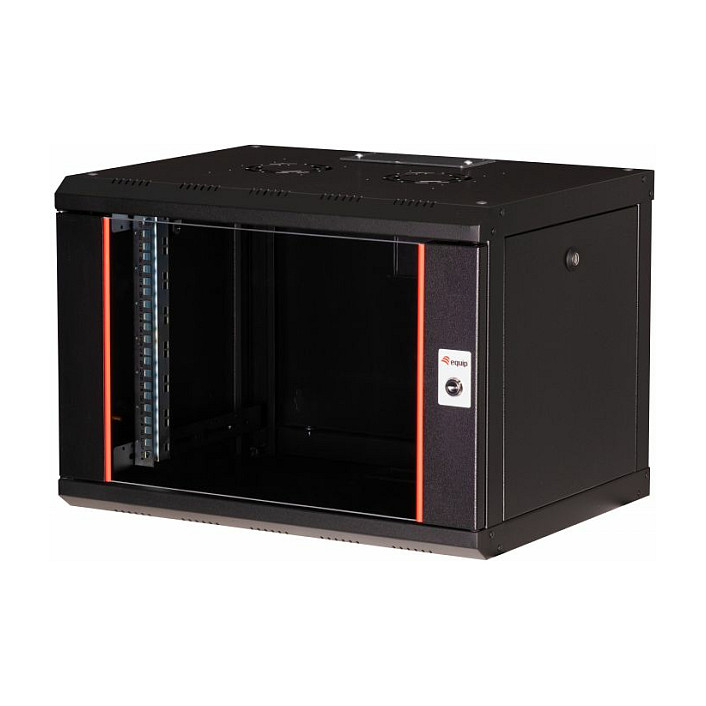 Mrežni ormar EQUIP 19" staklena vrata, 7U, 600x450mm, crna boja