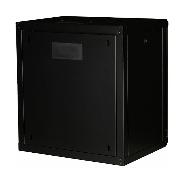Zidni komunikacijski ormar EQUIP 19", 12U, staklena vrata, 600x450mm, crna boja-1