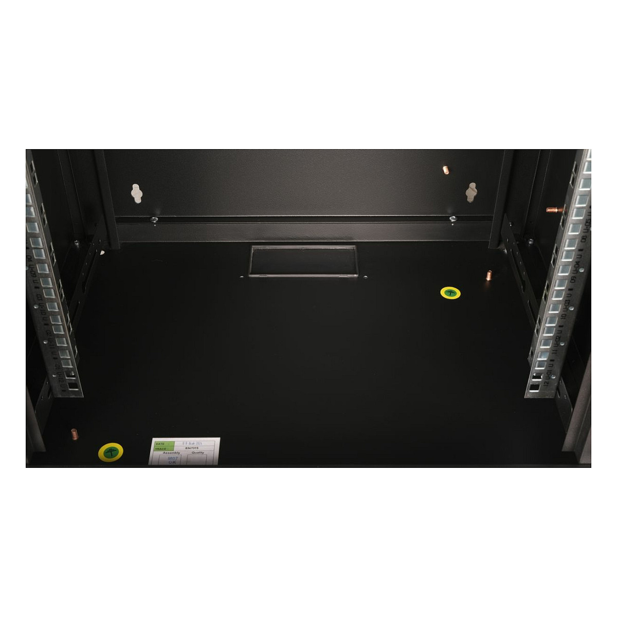 Zidni komunikacijski ormar EQUIP 19", 12U, staklena vrata, 600x450mm, crna boja-3