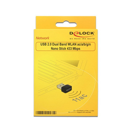 Mrežni adapter DELOCK USB 2.0 Wi-Fi AC433 Dual Band Nano (12461)-2