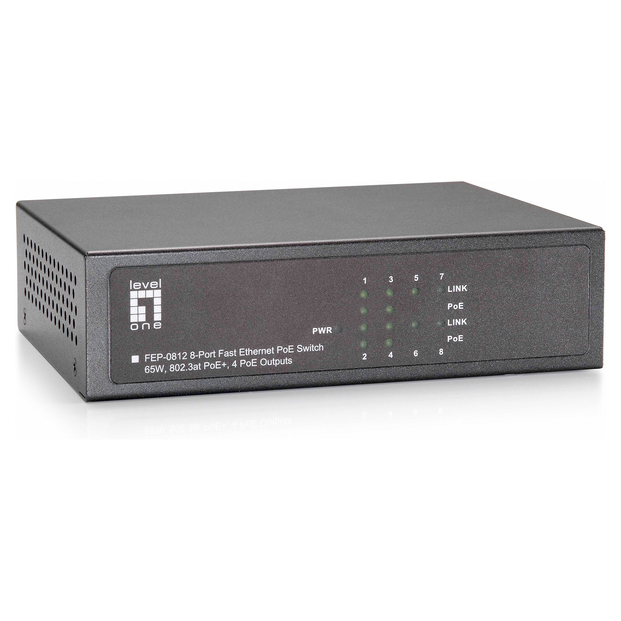 Mrežni switch LEVELONE FEP-0812, 8-portni 10/100Mbps PoE-0