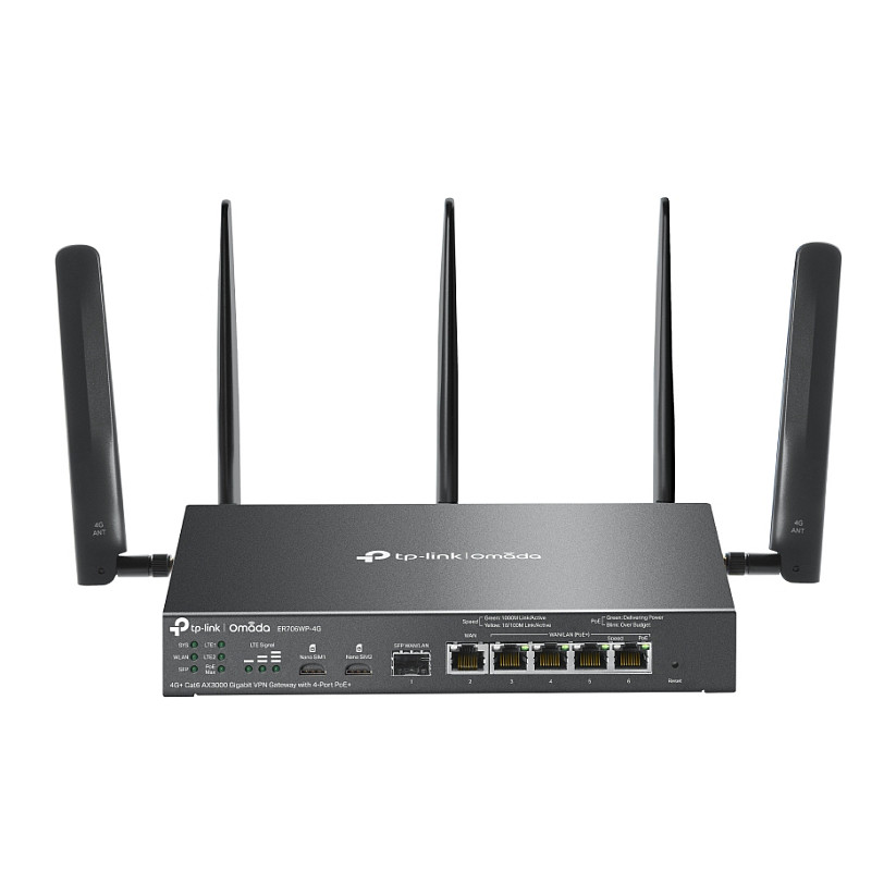 Mrežni router TP-LINK Omada ER706W-4G (AX3000, Wi-Fi 6, 4G+ Cat6)