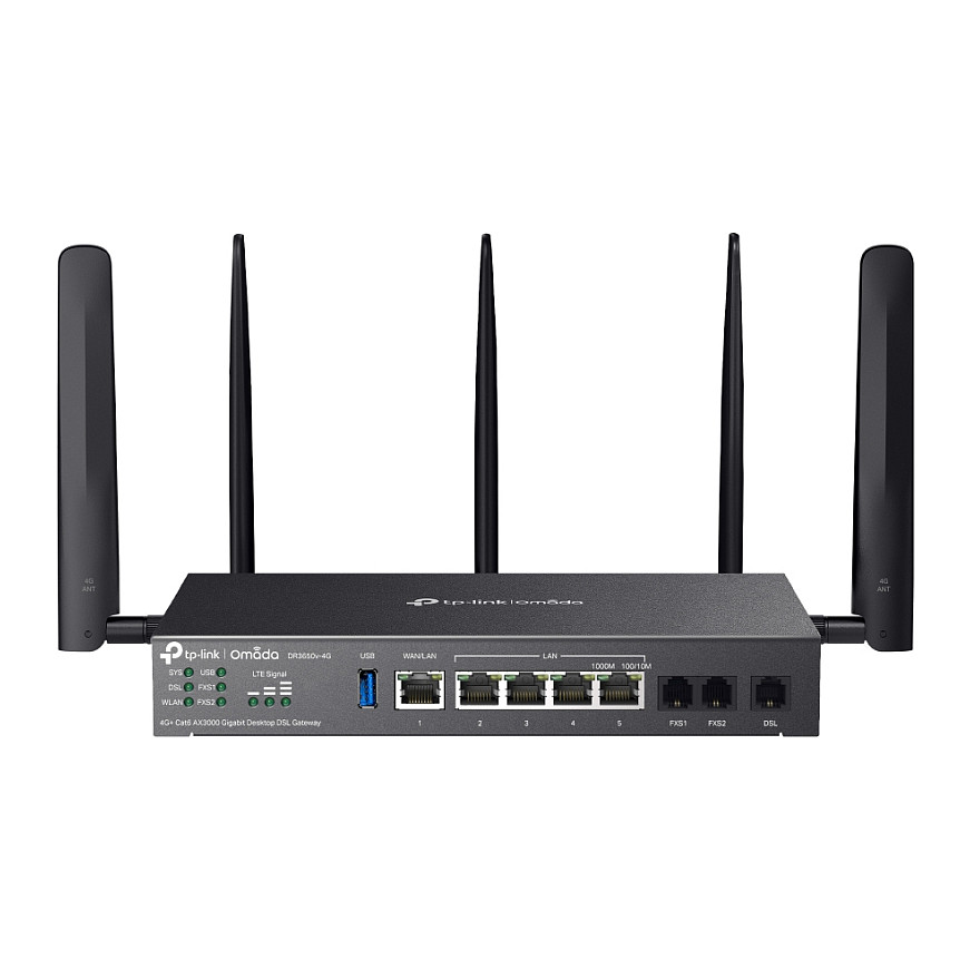 Mrežni gateway TP-LINK Omada DR3650v-4G (AX3000, Wi-Fi 6, VDSL2, 4G LTE)-0