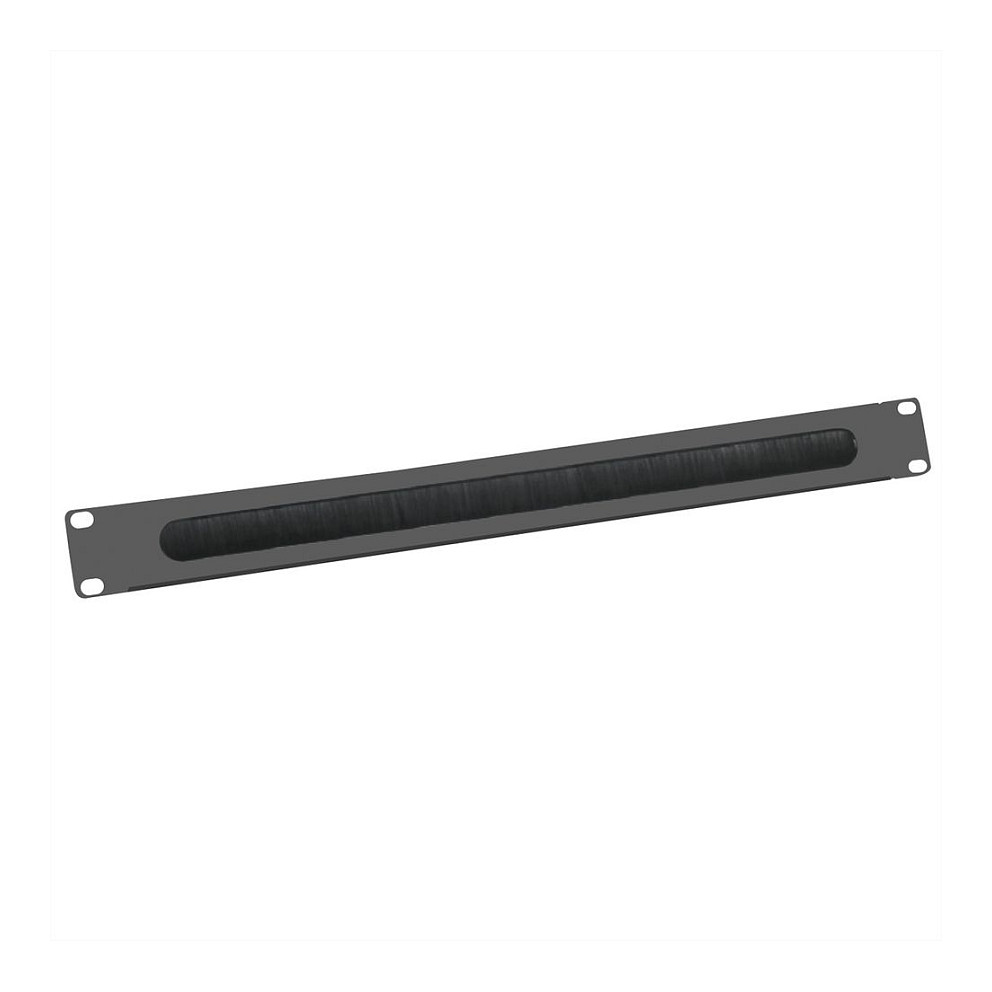 Panel za kablove VALUE 19" 1U s četkom, crna boja