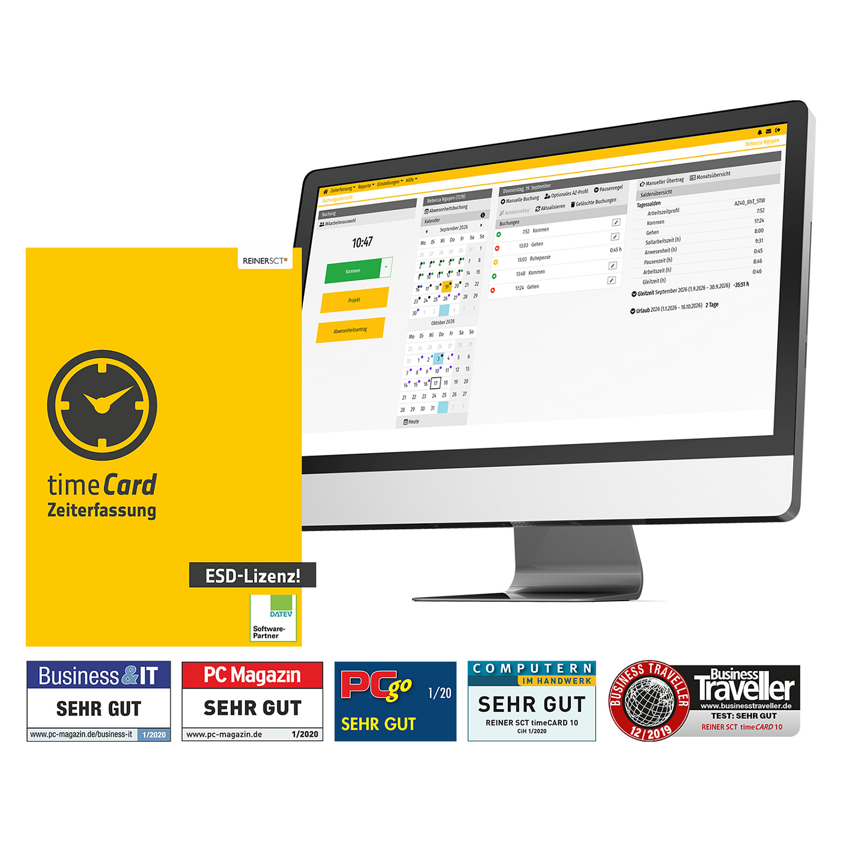 REINER SCT timeCard 10 godišnja licenca za 100 zaposlenika (ESD)-1
