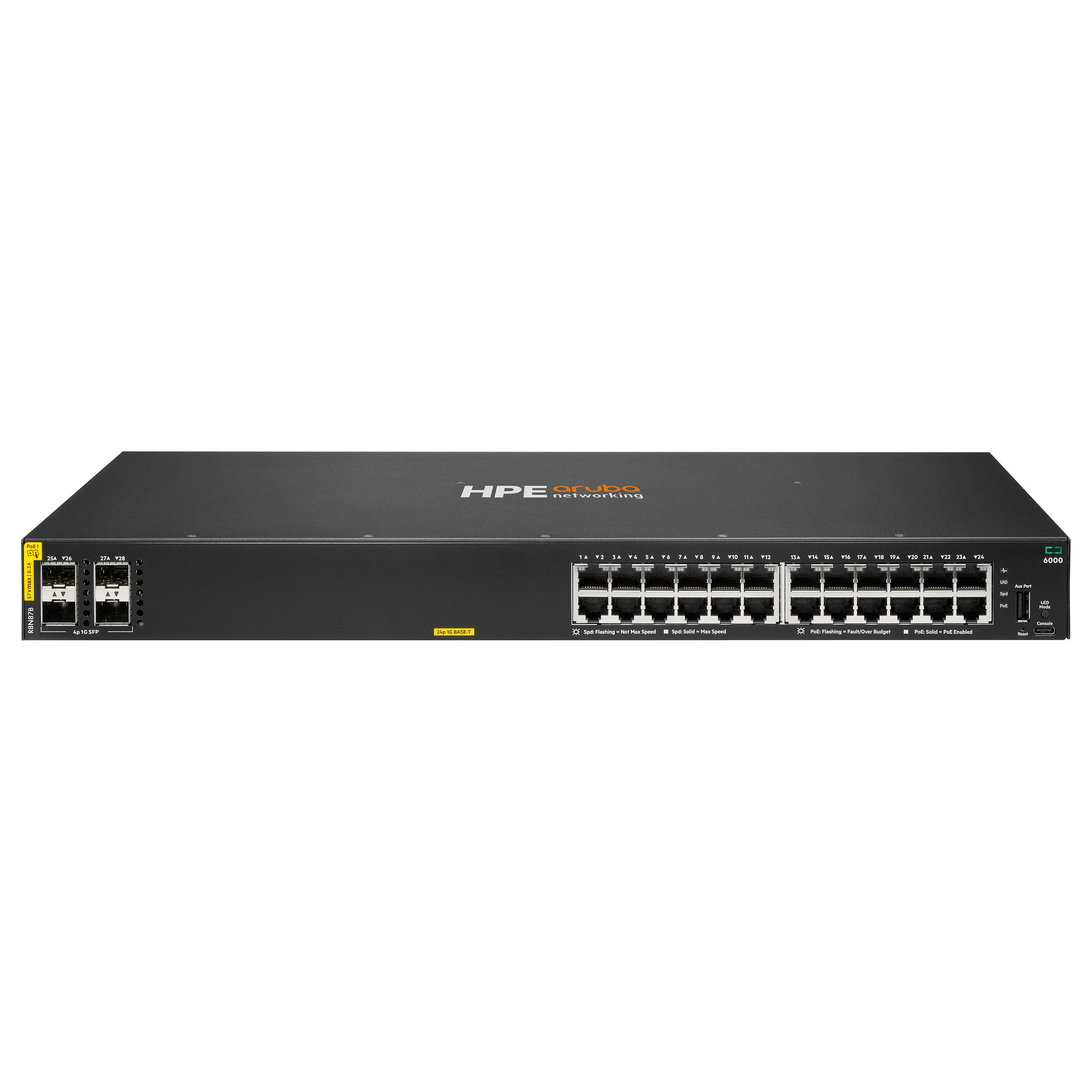 Mrežni switch HPE ARUBA 6000 24G Class4 PoE 4SFP 370W (R8N85A)