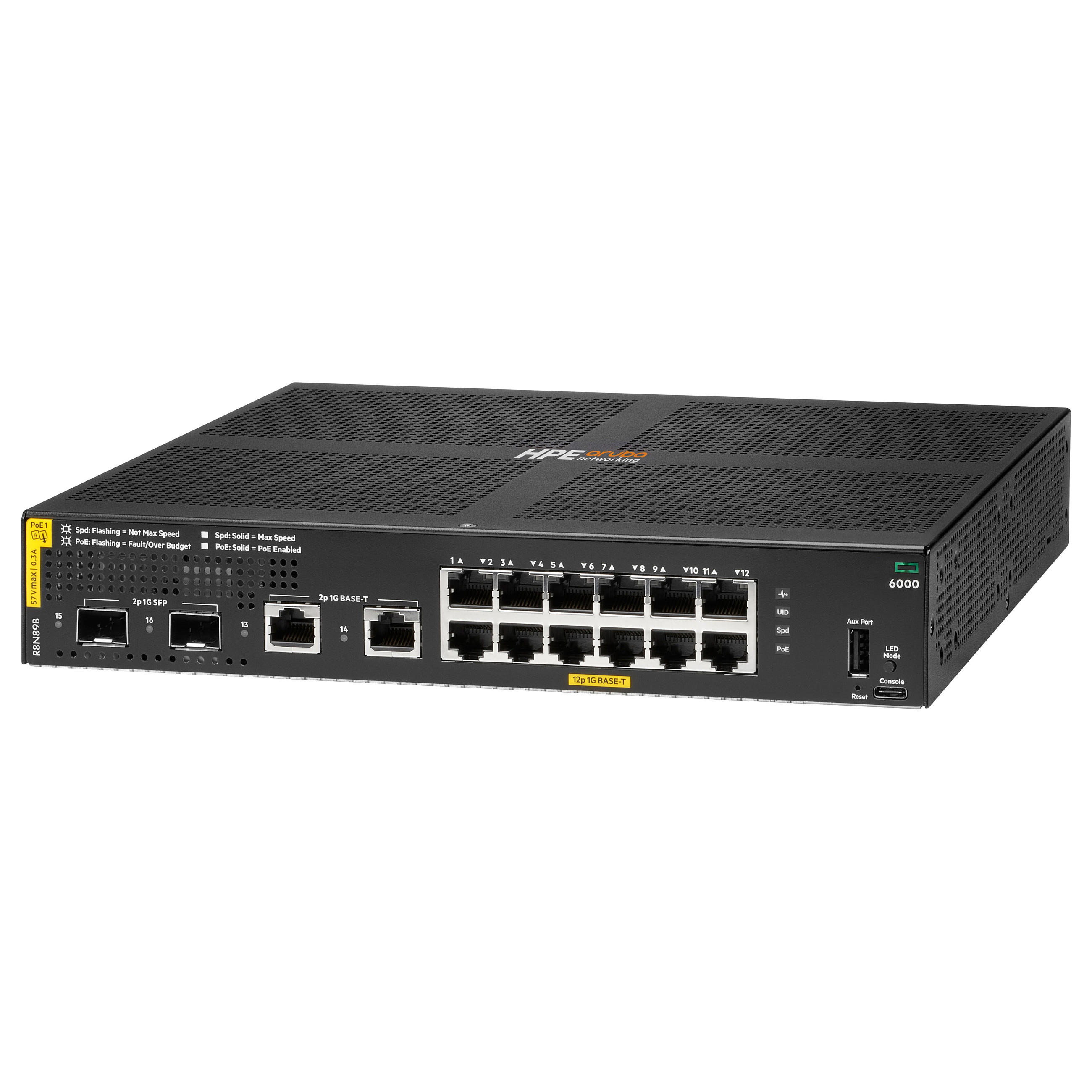 Mrežni switch HPE ARUBA 6000 12G CL4 PoE 2SFP 139W-1