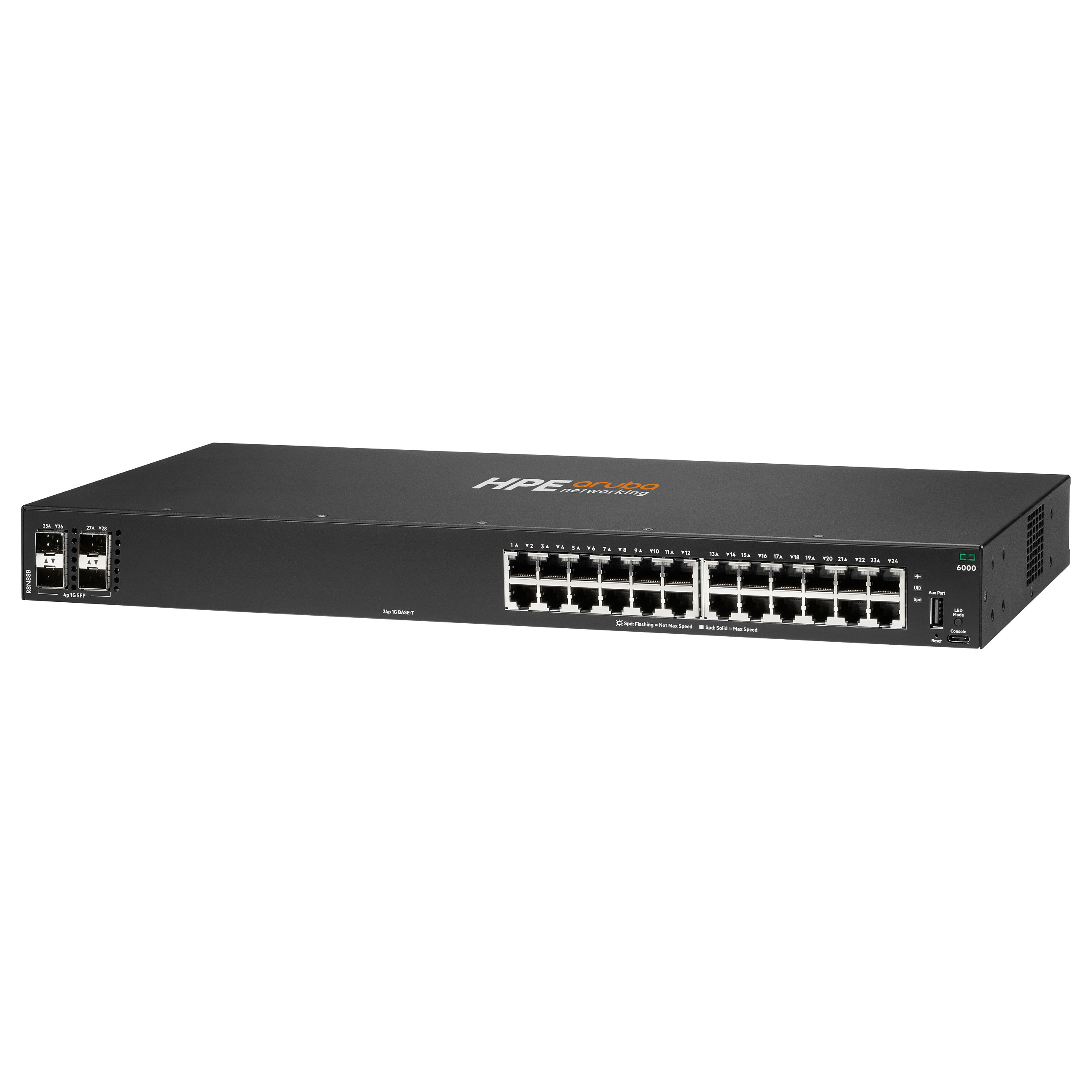 HPE Aruba Networking CX 6000 24p 10M/100M/1G 4p SFP 1G Switch EU-1