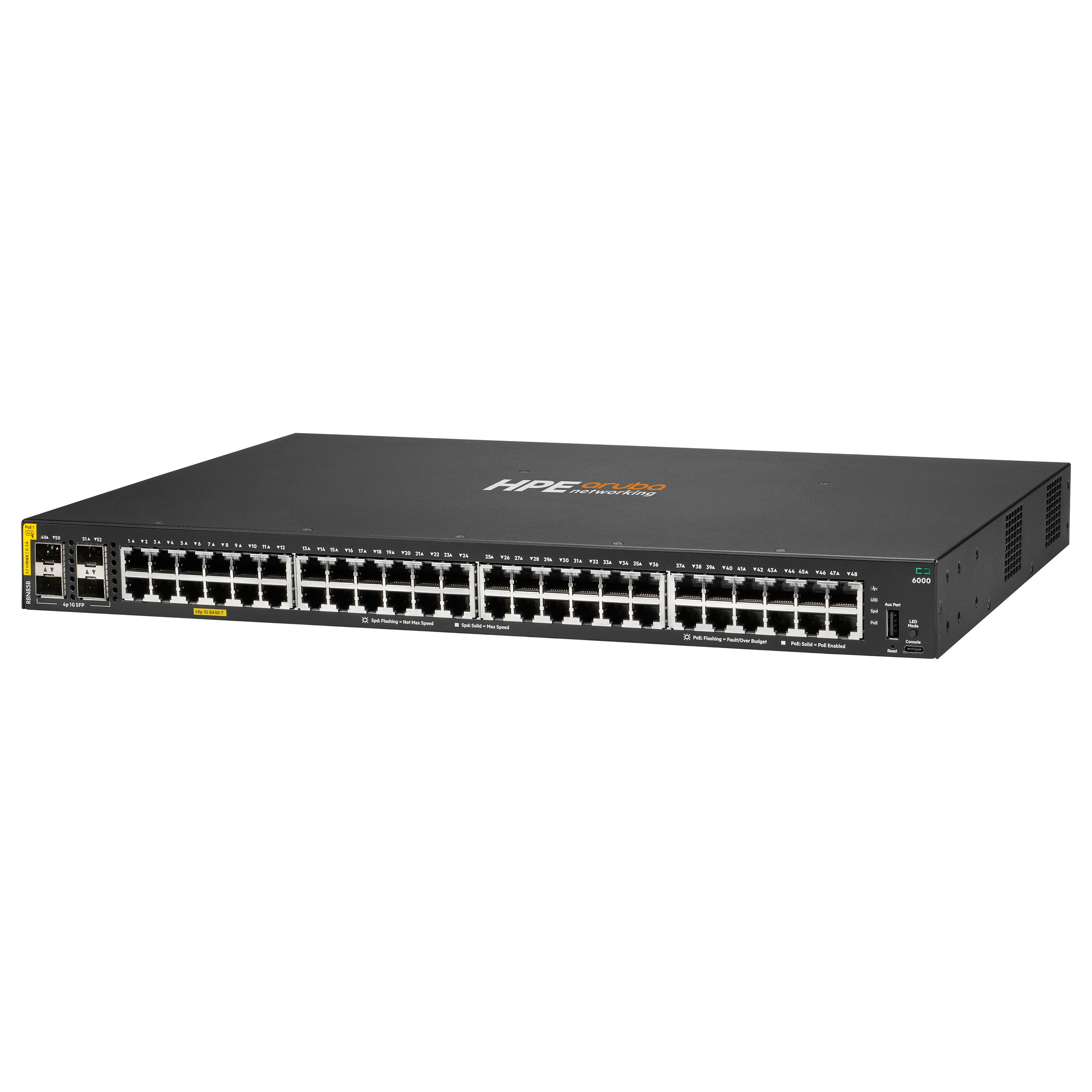 Mrežni switch HPE Aruba 6000 48G Class4 PoE 4SFP 370W (R8N85A)-1
