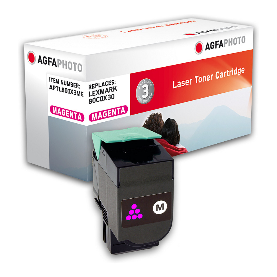 AgfaPhoto APTL800X3ME toner za Lexmark, magenta-0