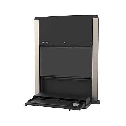 Zidna radna stanica ERGOTRON CareFit 24-inch Sit-Stand Enclosure, mat crna boja