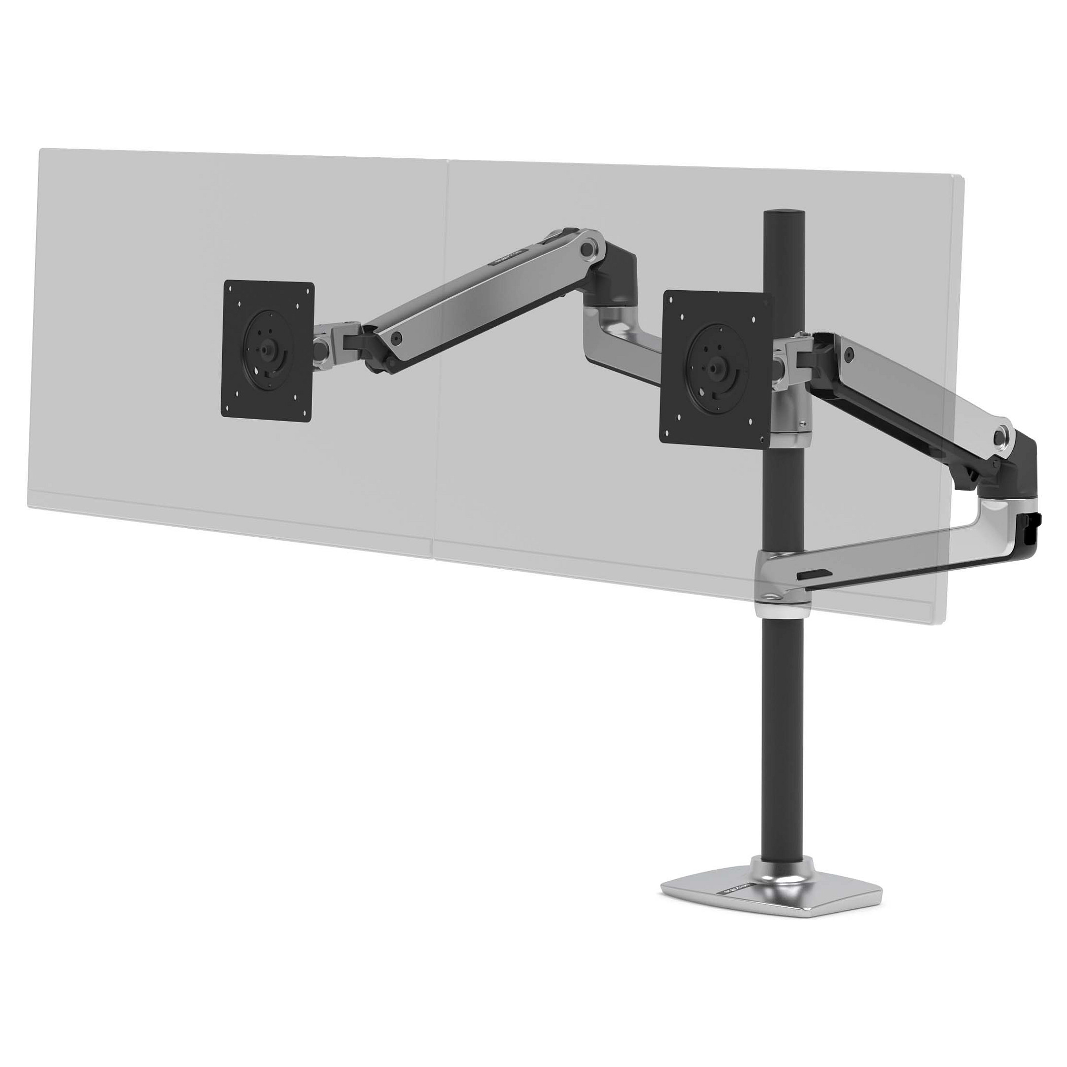 LX Dual Stacking Arm, Tall Pole, Black Accents, Polished