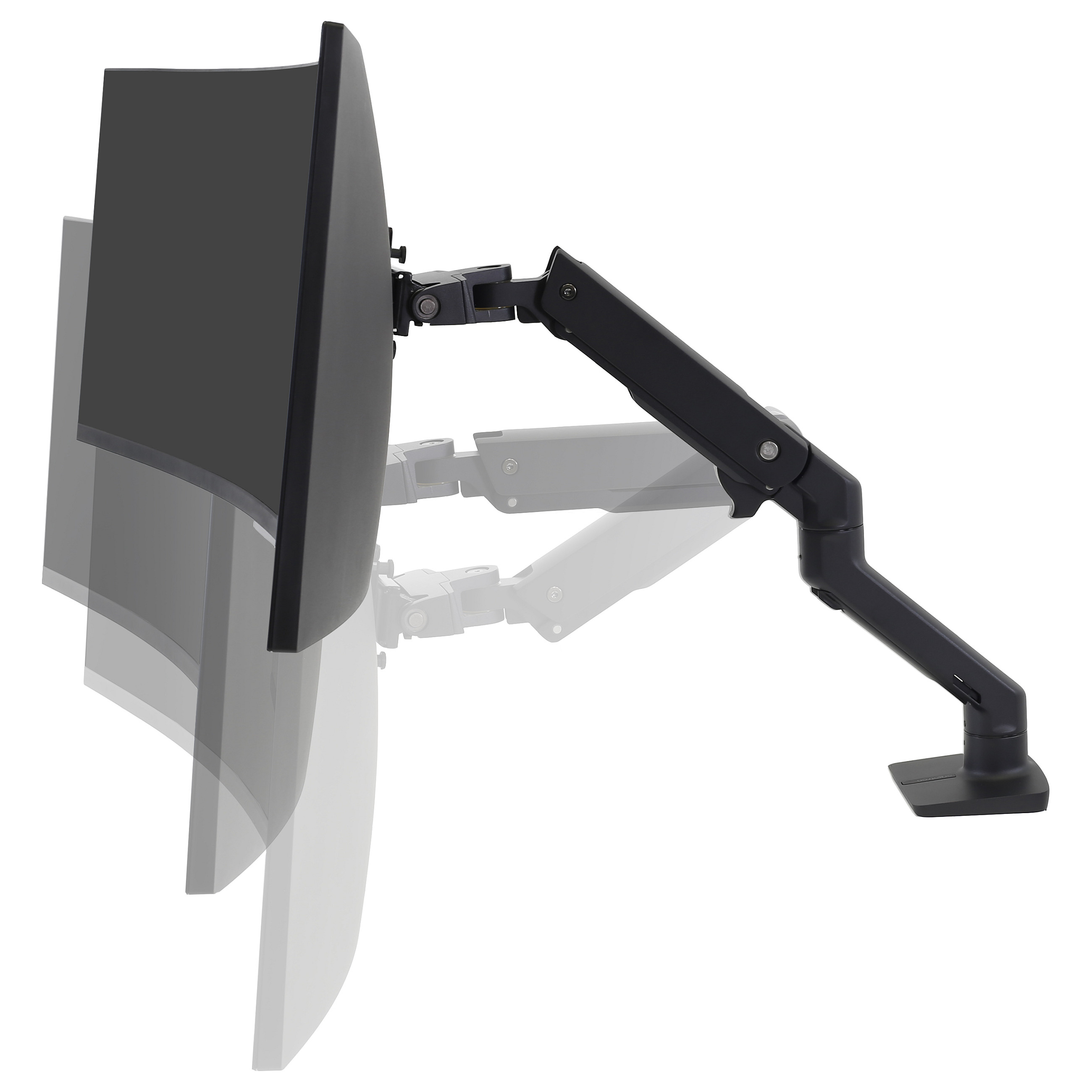 Stolni nosač za monitor ERGOTRON HX Desk Monitor Arm with HD Pivot (45-647-224), mat crna boja-2